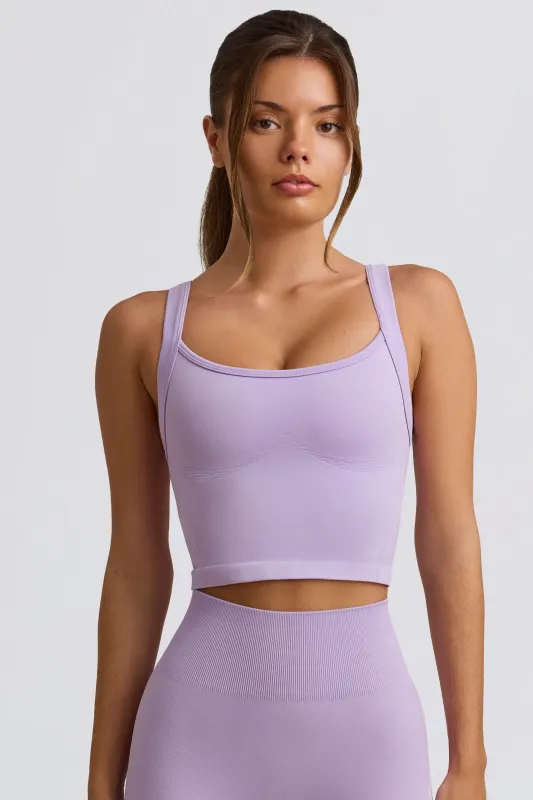 Super Sculpt Seamless Longline Camisole Top in Lavender made by Bo + Tee