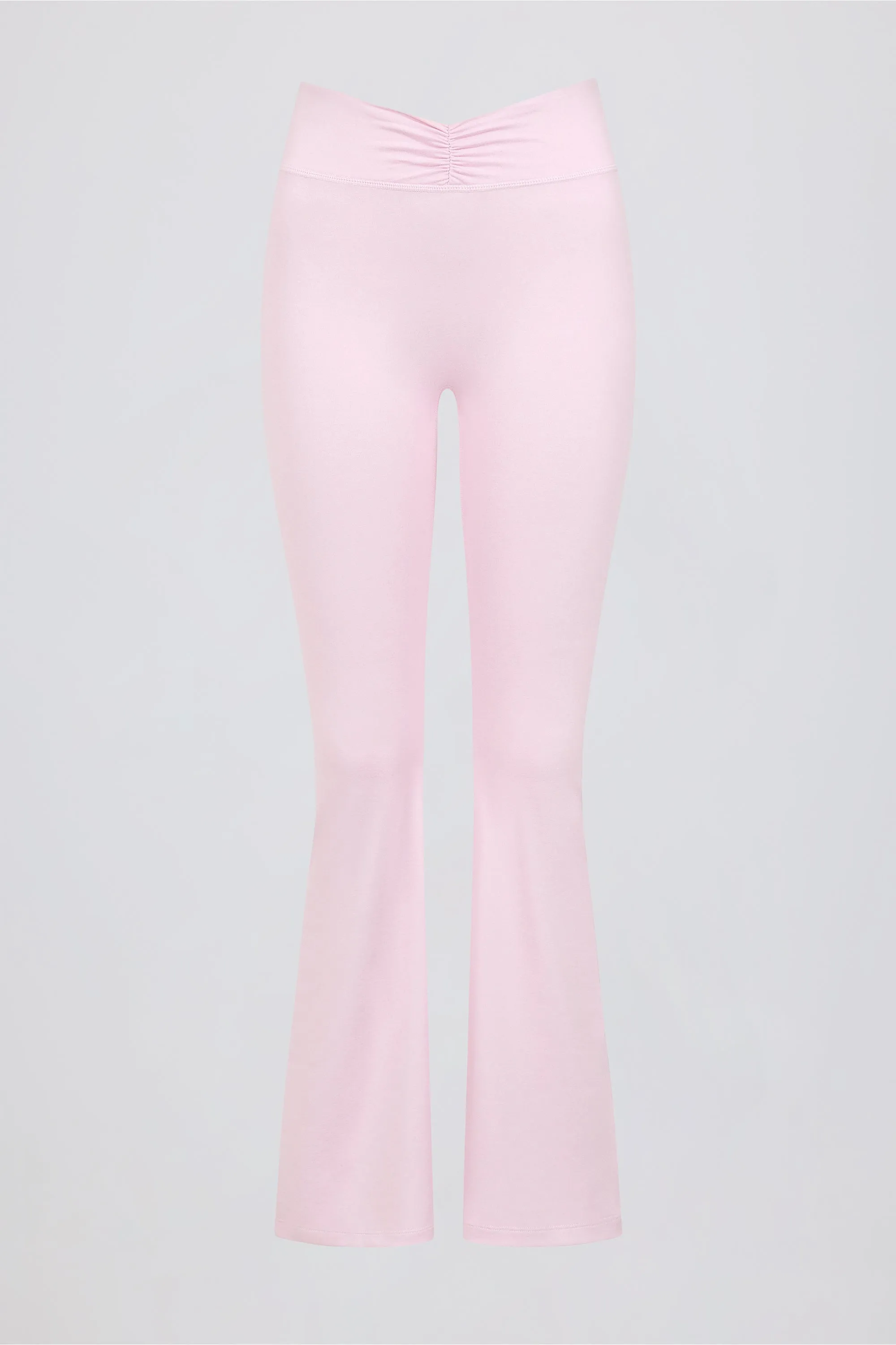 Brushed Jersey Ruched Flared Trousers in Bloom sold by Bo + Tee product image thumbnail 5