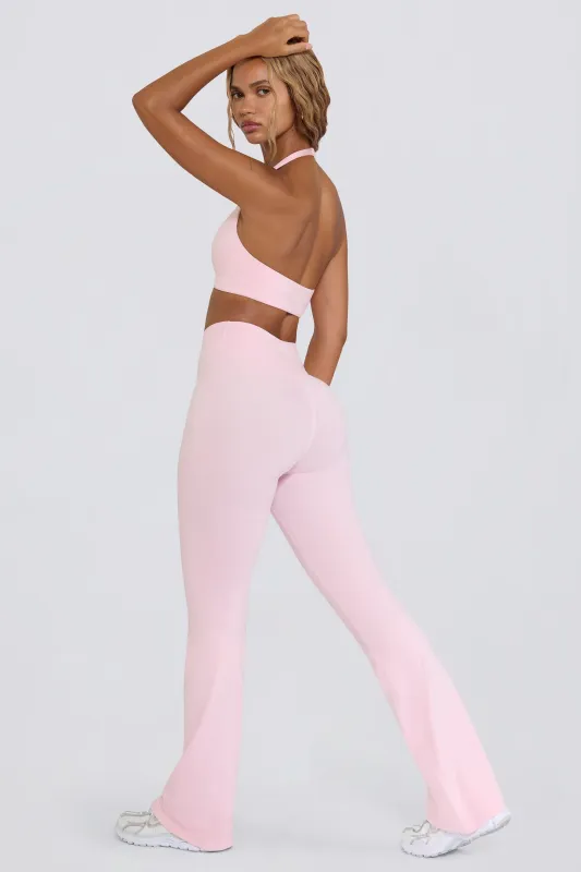 Brushed Jersey Ruched Flared Trousers in Bloom made by Bo + Tee