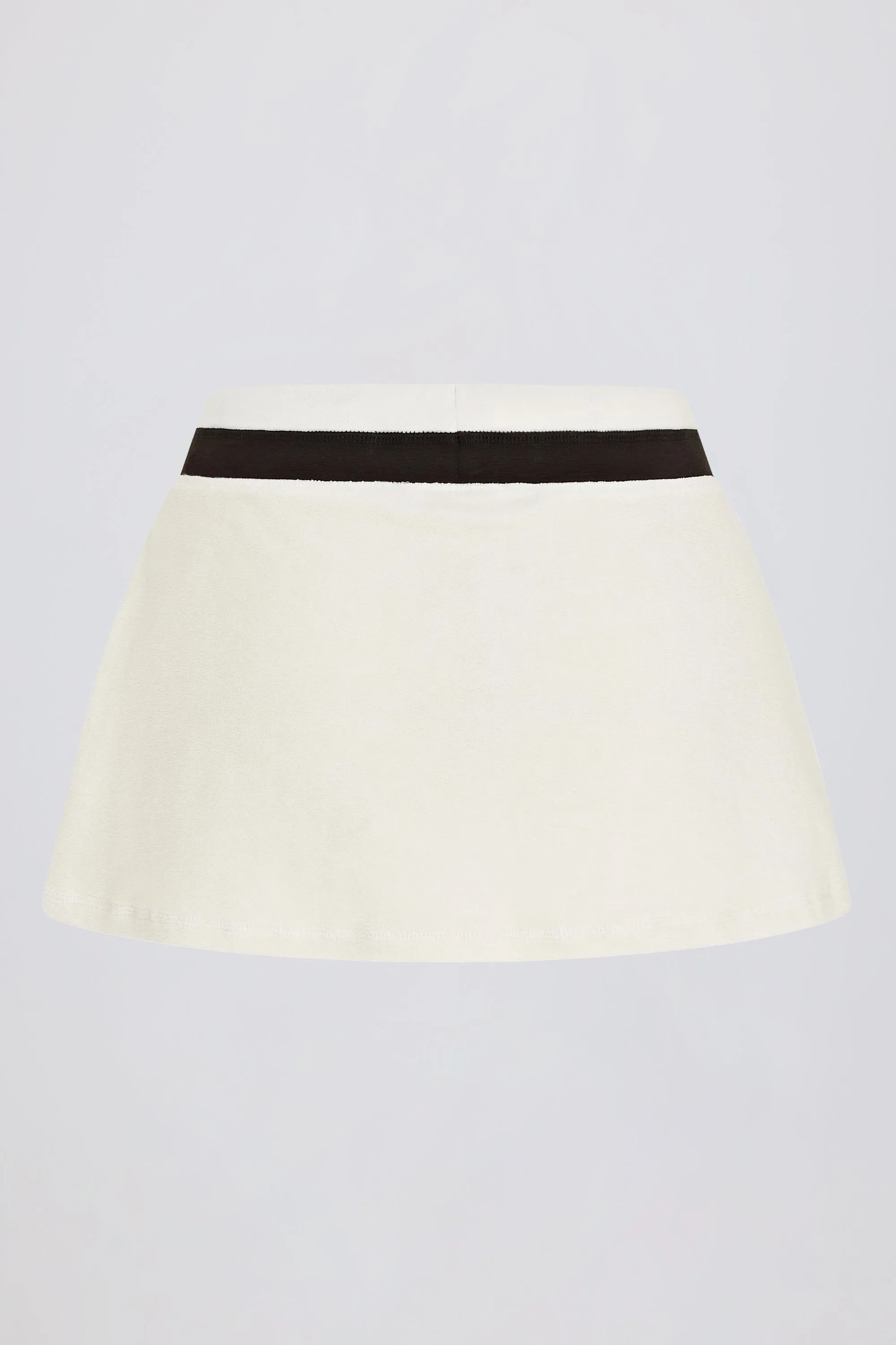 Terry Towelling Mid-Rise Skort in Ivory sold by Bo + Tee product image thumbnail 3
