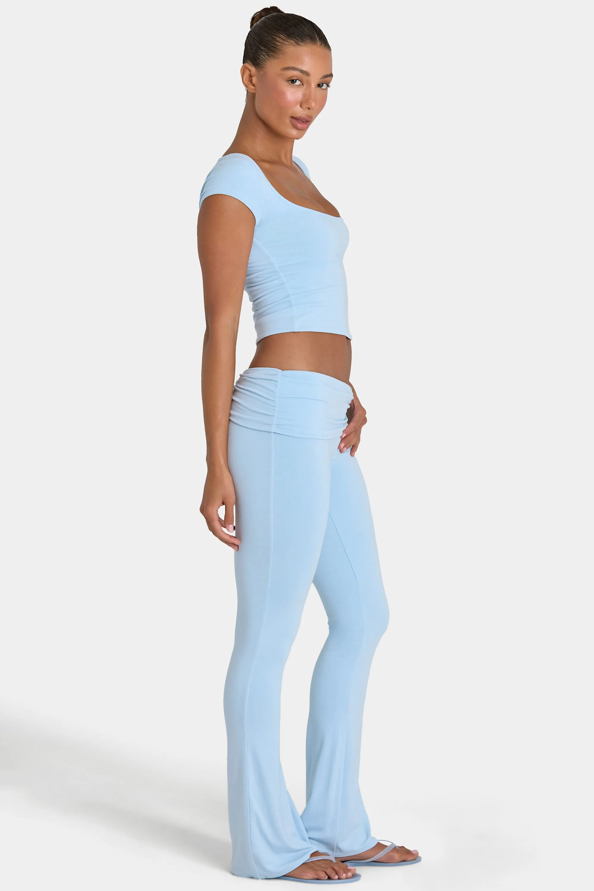 ButterCloud™ Flared Leggings in Sky sold by Bo + Tee product image thumbnail 3