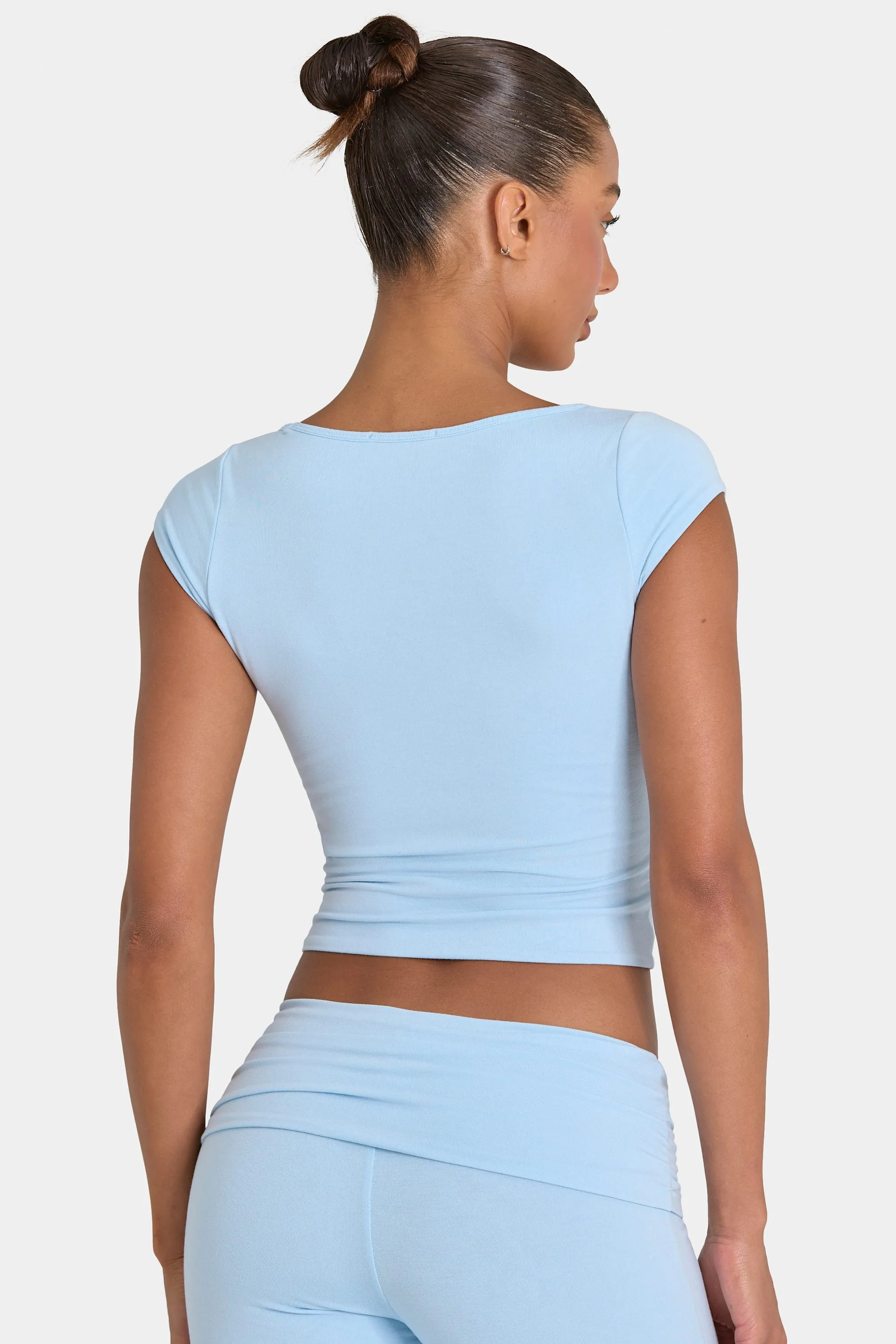 ButterCloud™ Crop Top in Sky sold by Bo + Tee product image thumbnail 2