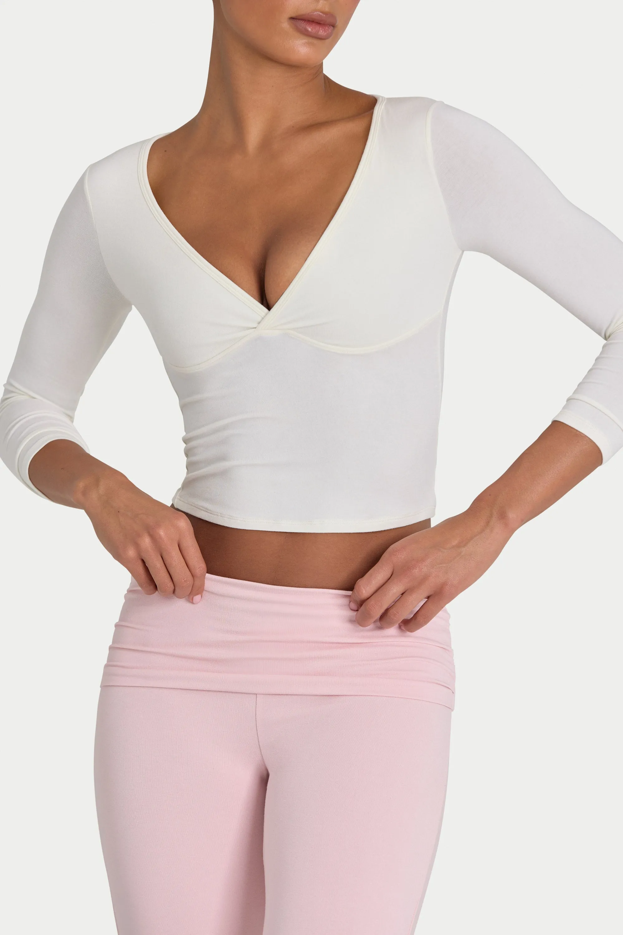 ButterCloud™ Crop Top in Marshmallow sold by Bo + Tee product image thumbnail 2