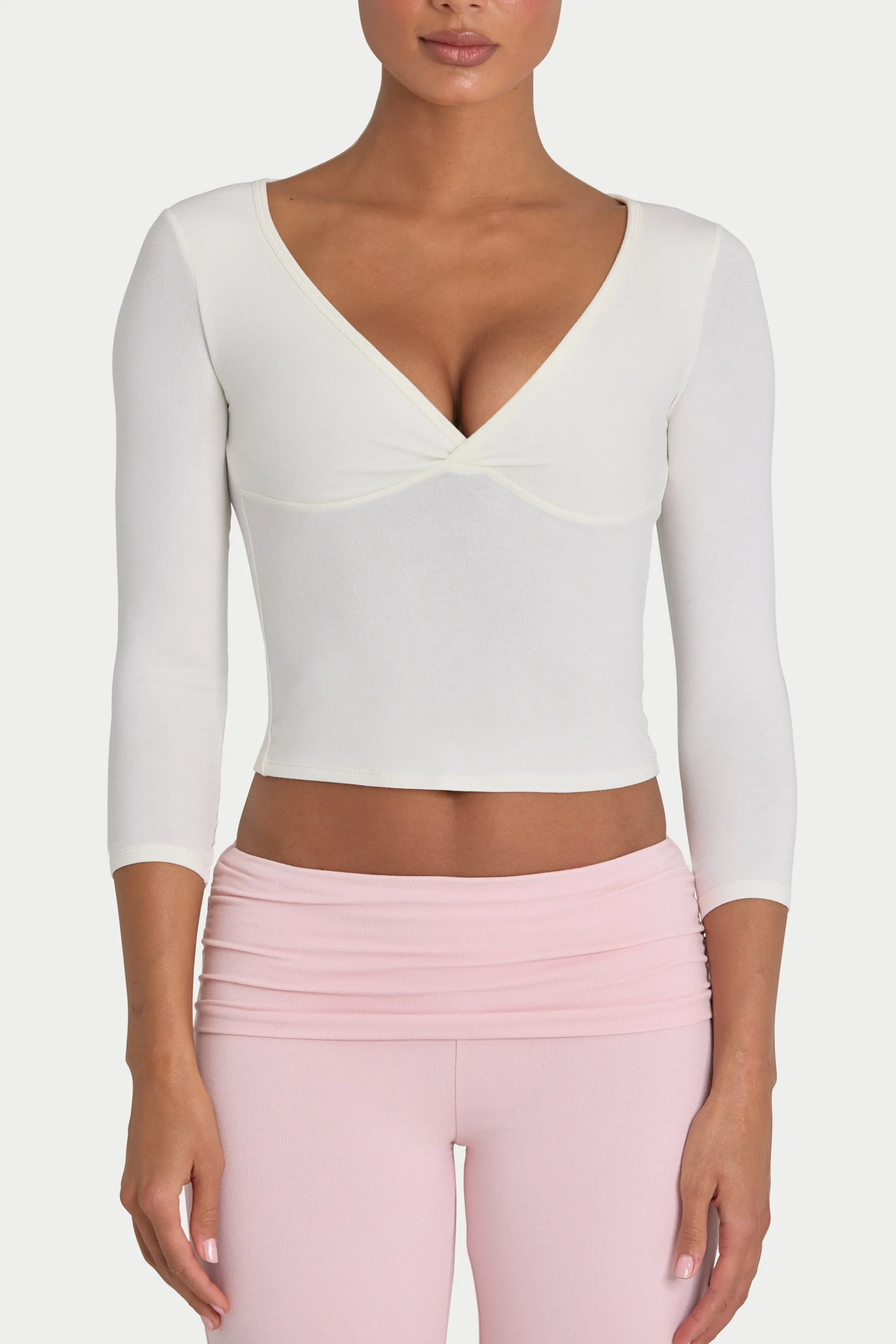 ButterCloud™ Crop Top in Marshmallow sold by Bo + Tee product image thumbnail 5