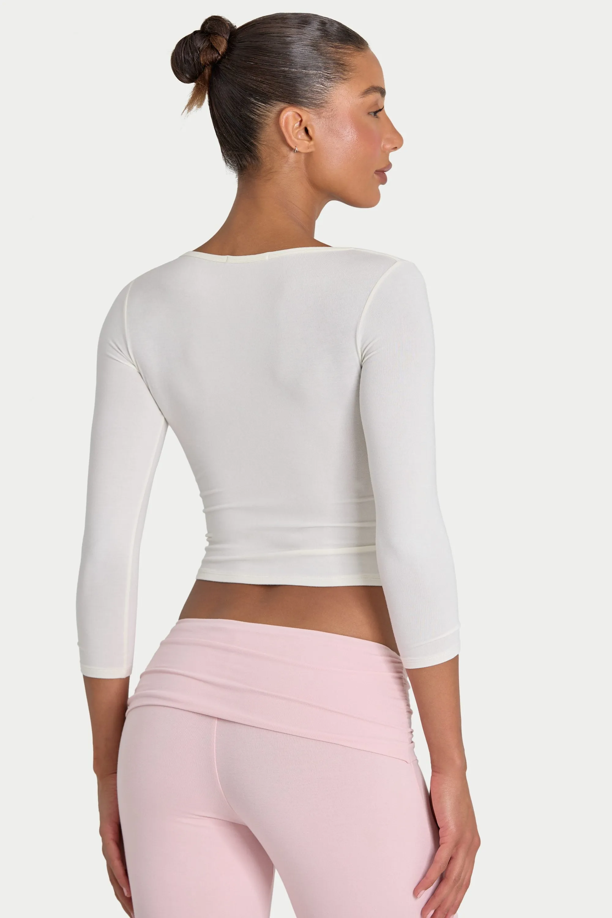 ButterCloud™ Crop Top in Marshmallow sold by Bo + Tee product image thumbnail 3