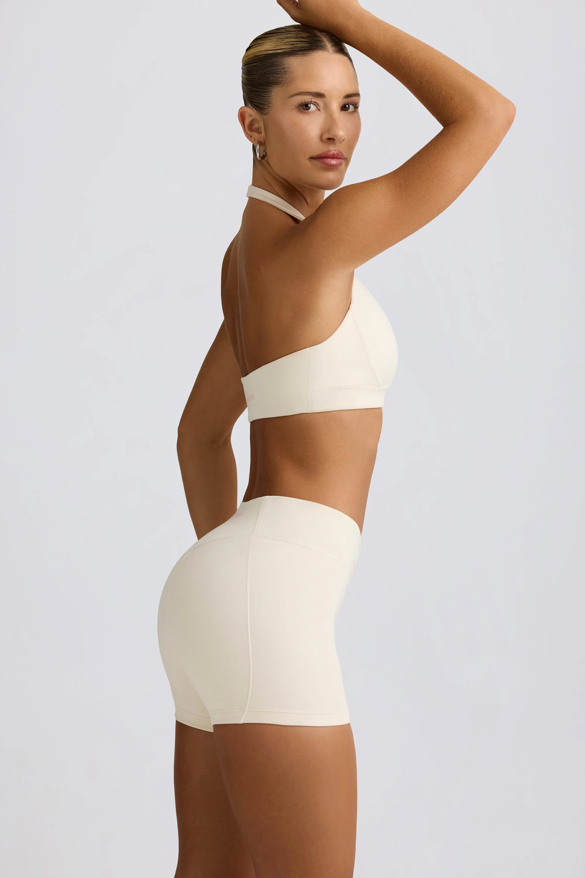 Ruched Mini Shorts in Vanilla sold by Bo + Tee product image thumbnail 3