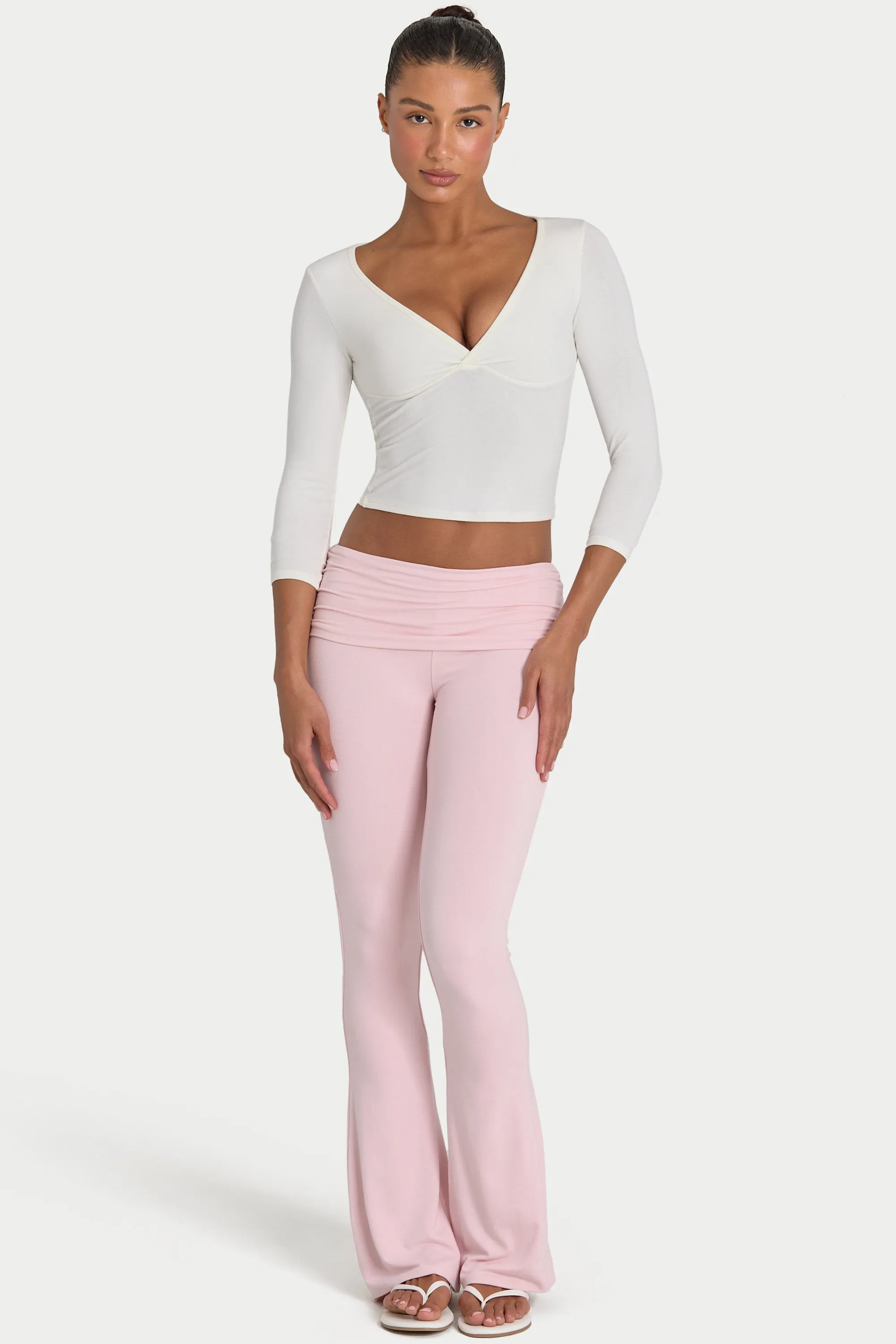 ButterCloud™ Flared Leggings in Blush sold by Bo + Tee product image thumbnail 4