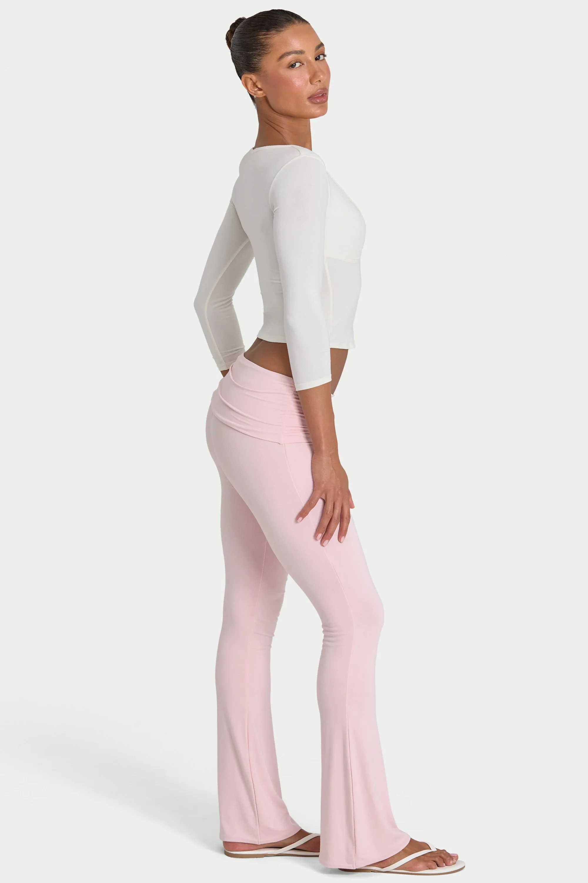 ButterCloud™ Flared Leggings in Blush sold by Bo + Tee product image thumbnail 3