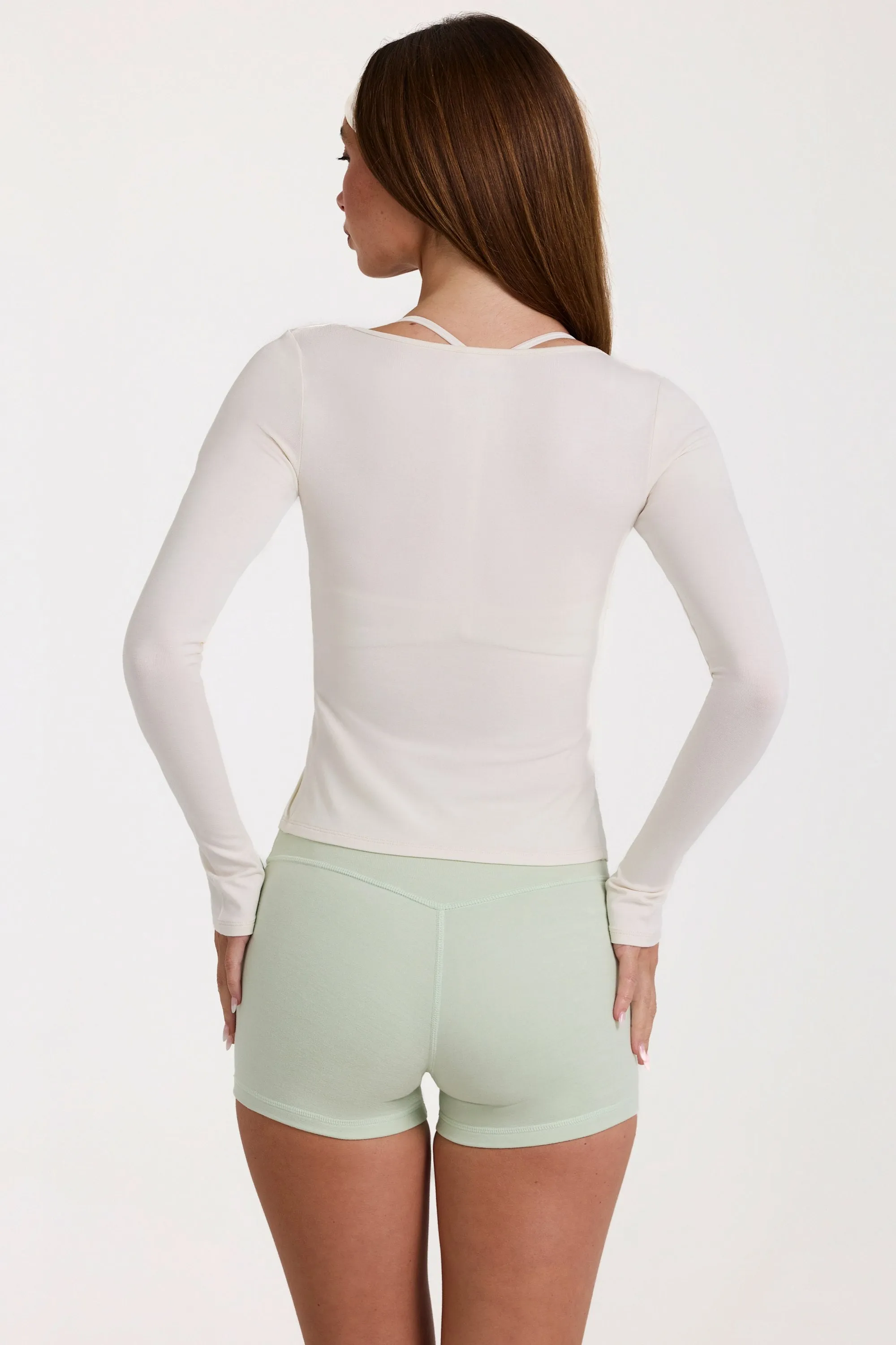 ButterCloud™ Tie-Front Top in Marshmallow sold by Bo + Tee product image thumbnail 2