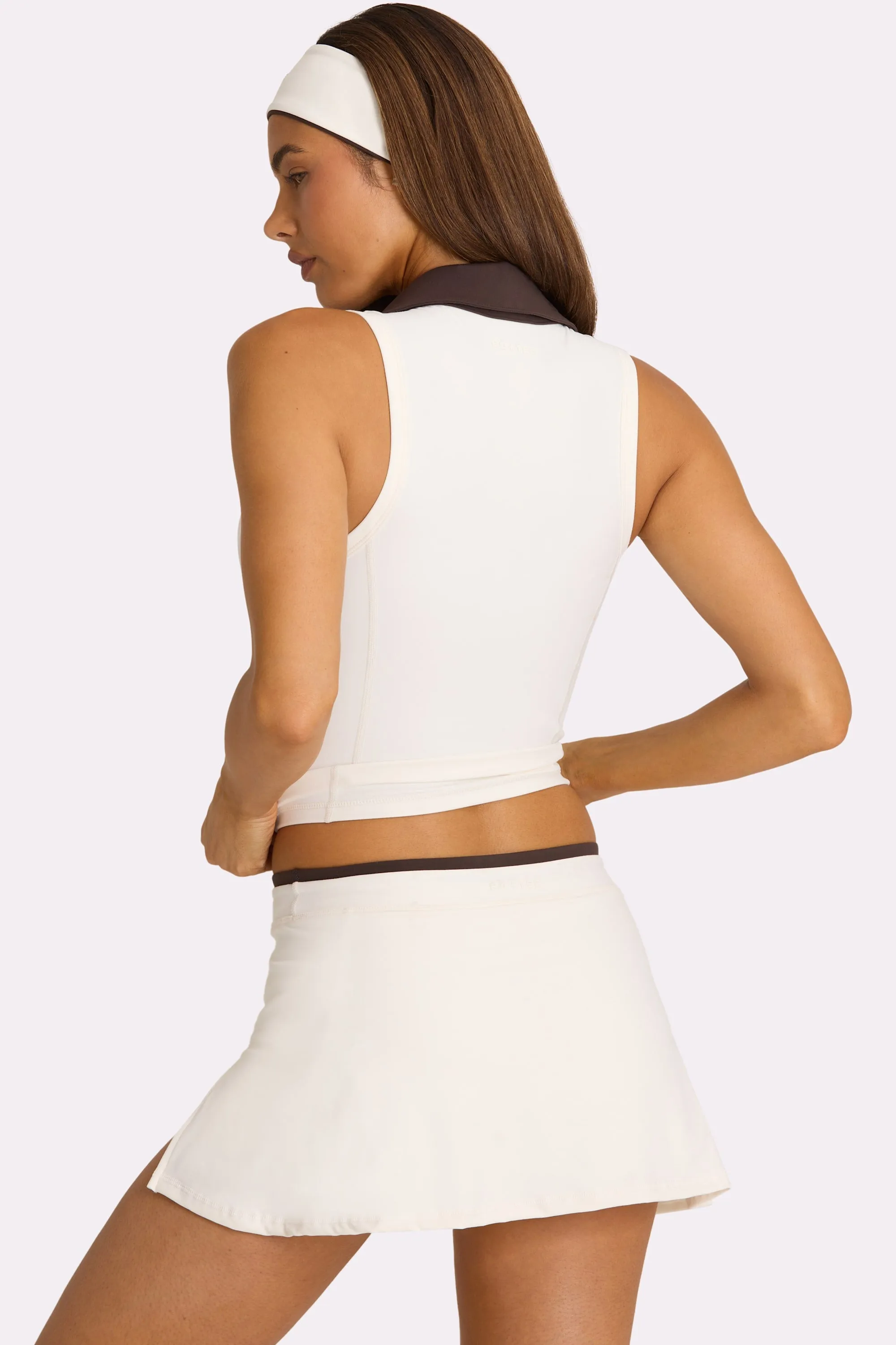 Soft Active Mini Skort in Coconut sold by Bo + Tee product image thumbnail 3