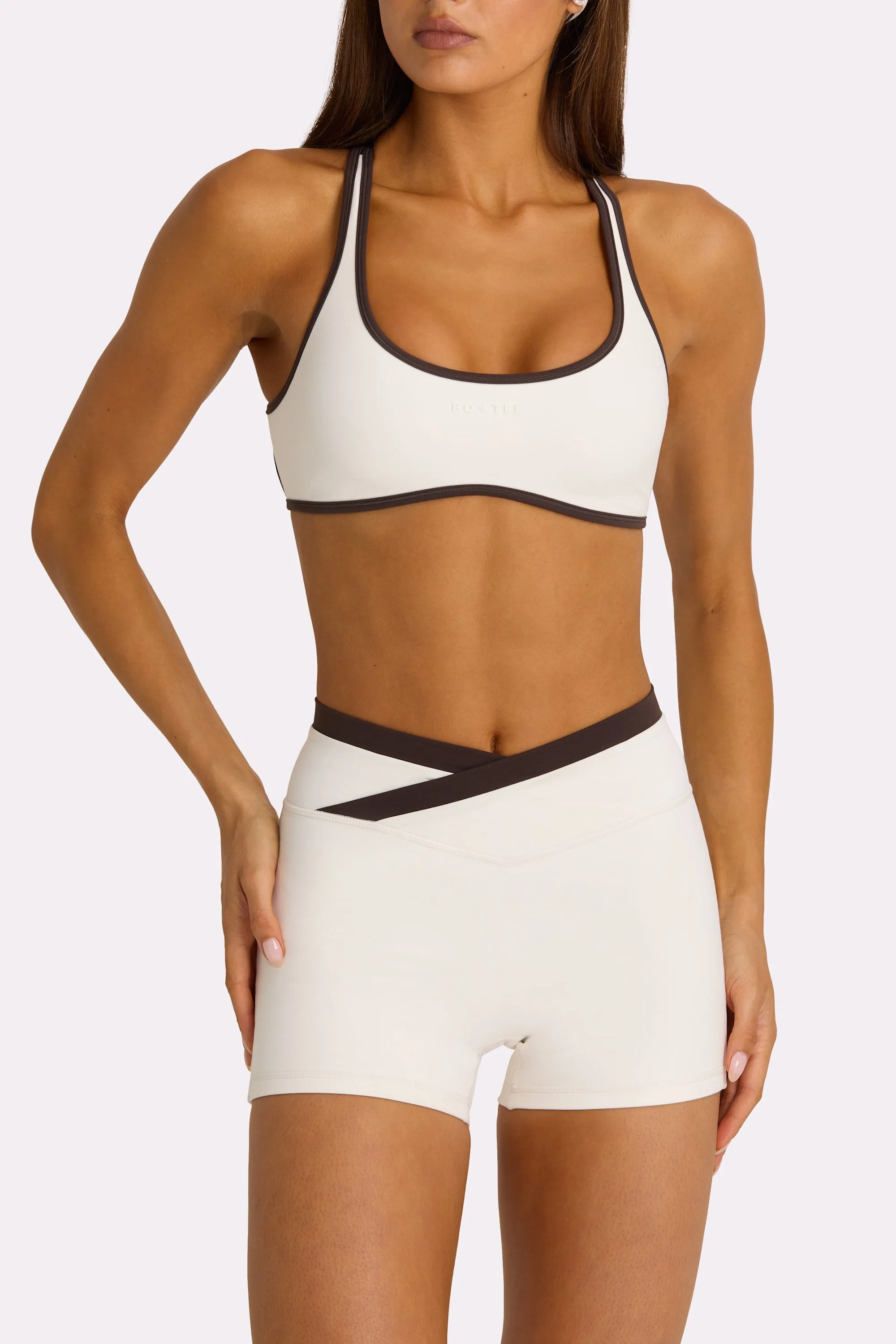 Soft Active Sports Bra in Coconut sold by Bo + Tee product image thumbnail 4