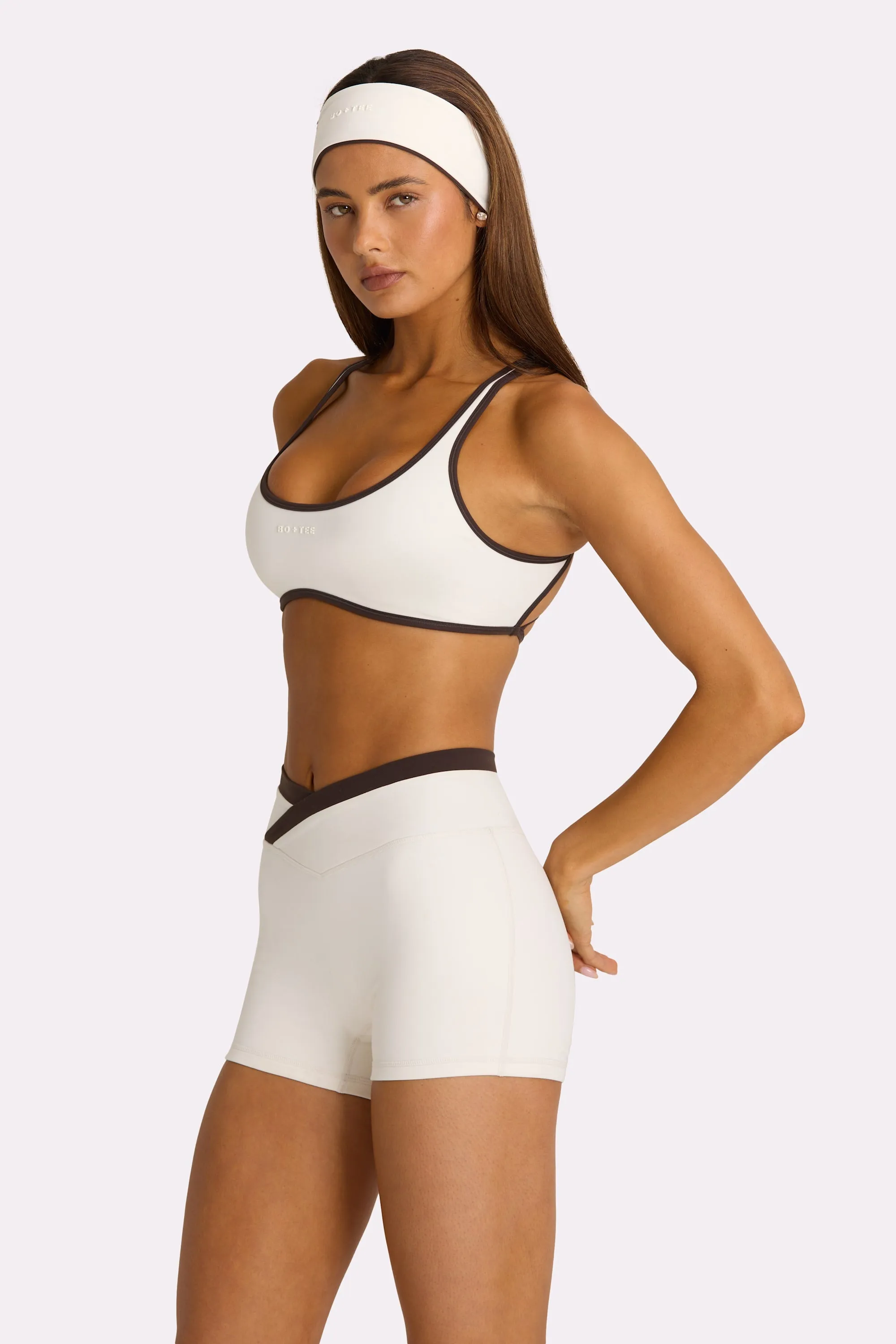 Soft Active Sports Bra in Coconut sold by Bo + Tee product image thumbnail 3