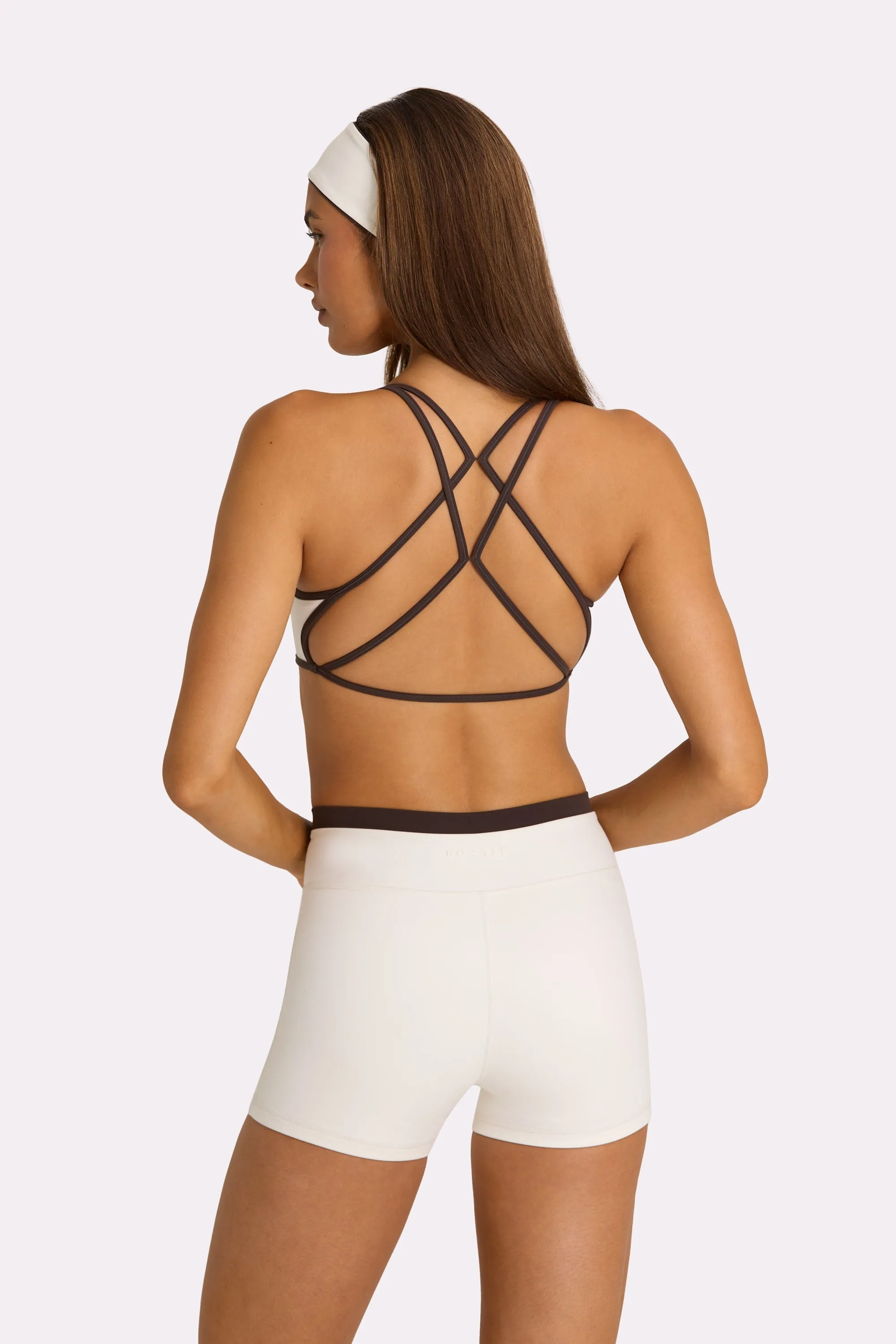 Soft Active Sports Bra in Coconut sold by Bo + Tee product image thumbnail 5