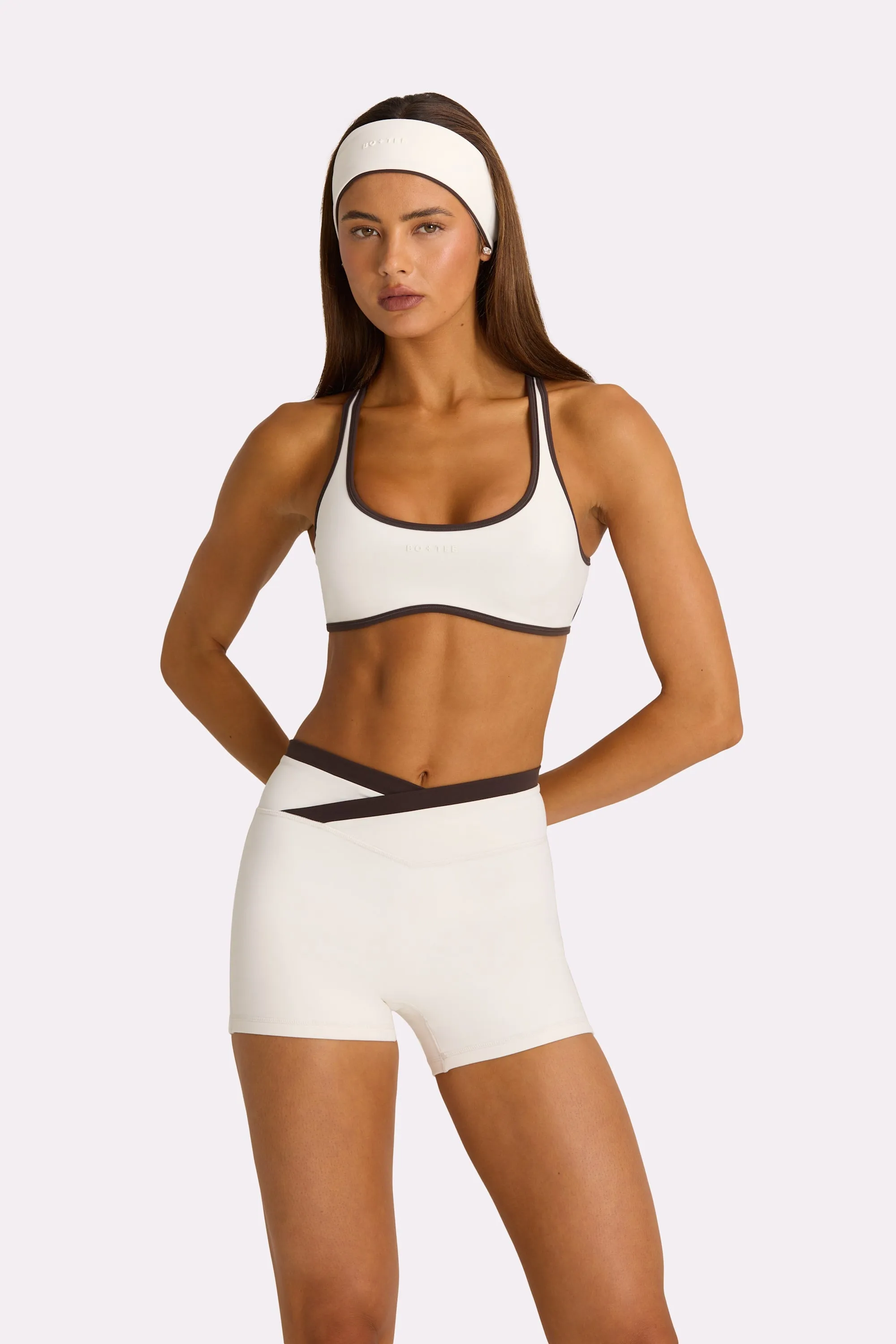 Soft Active Sports Bra in Coconut sold by Bo + Tee product image thumbnail 2