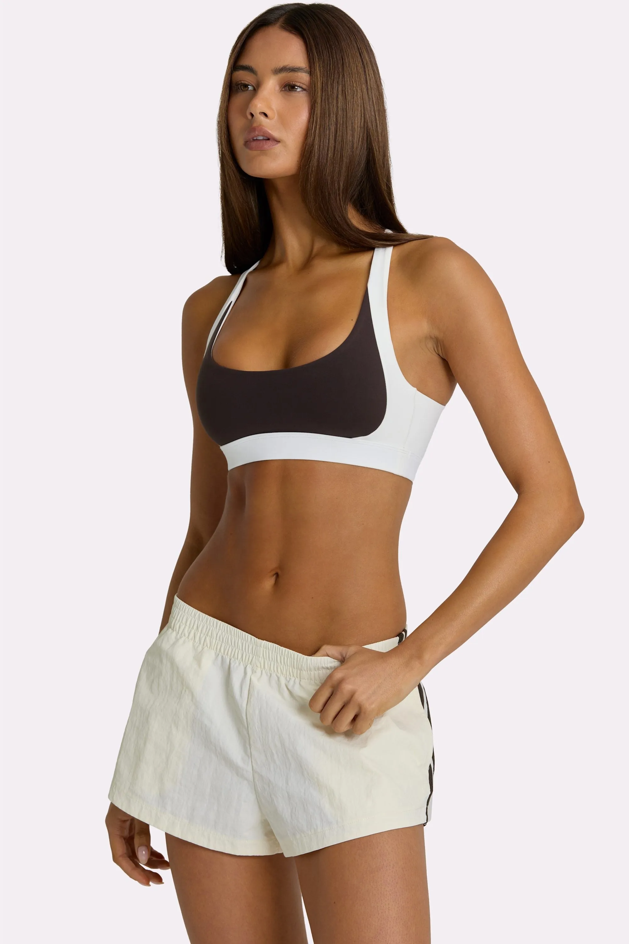 Soft Active High-Impact Sports Bra in Coconut sold by Bo + Tee product image thumbnail 5