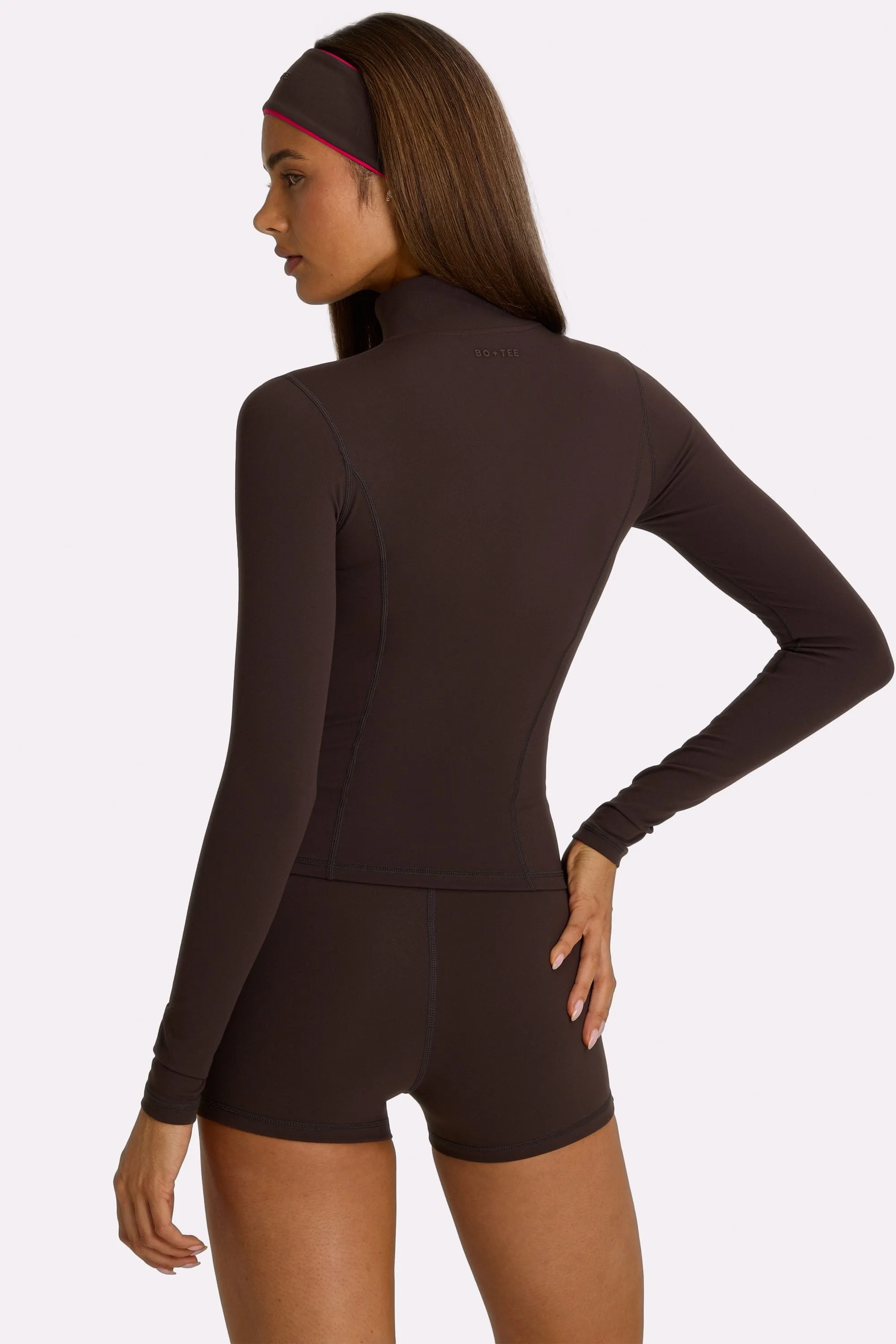 Soft Active Zip-Up Jacket in Truffle sold by Bo + Tee product image thumbnail 2