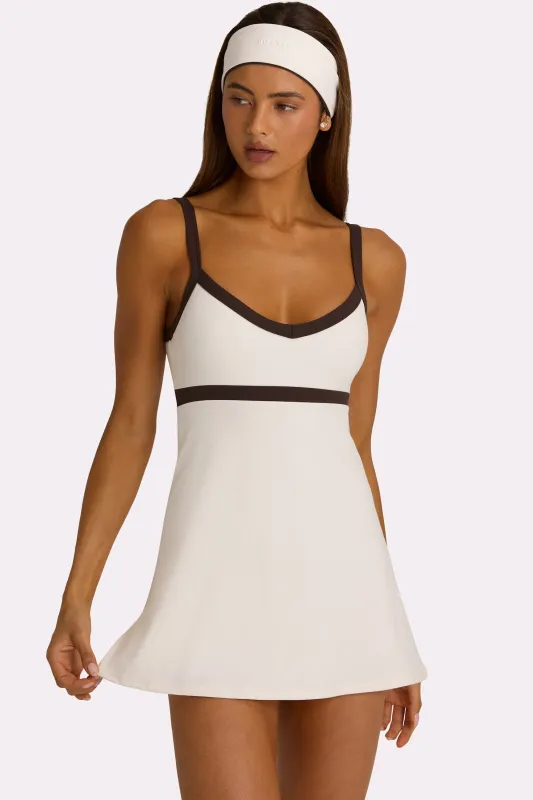 Soft Active Tennis Dress in Coconut made by Bo + Tee