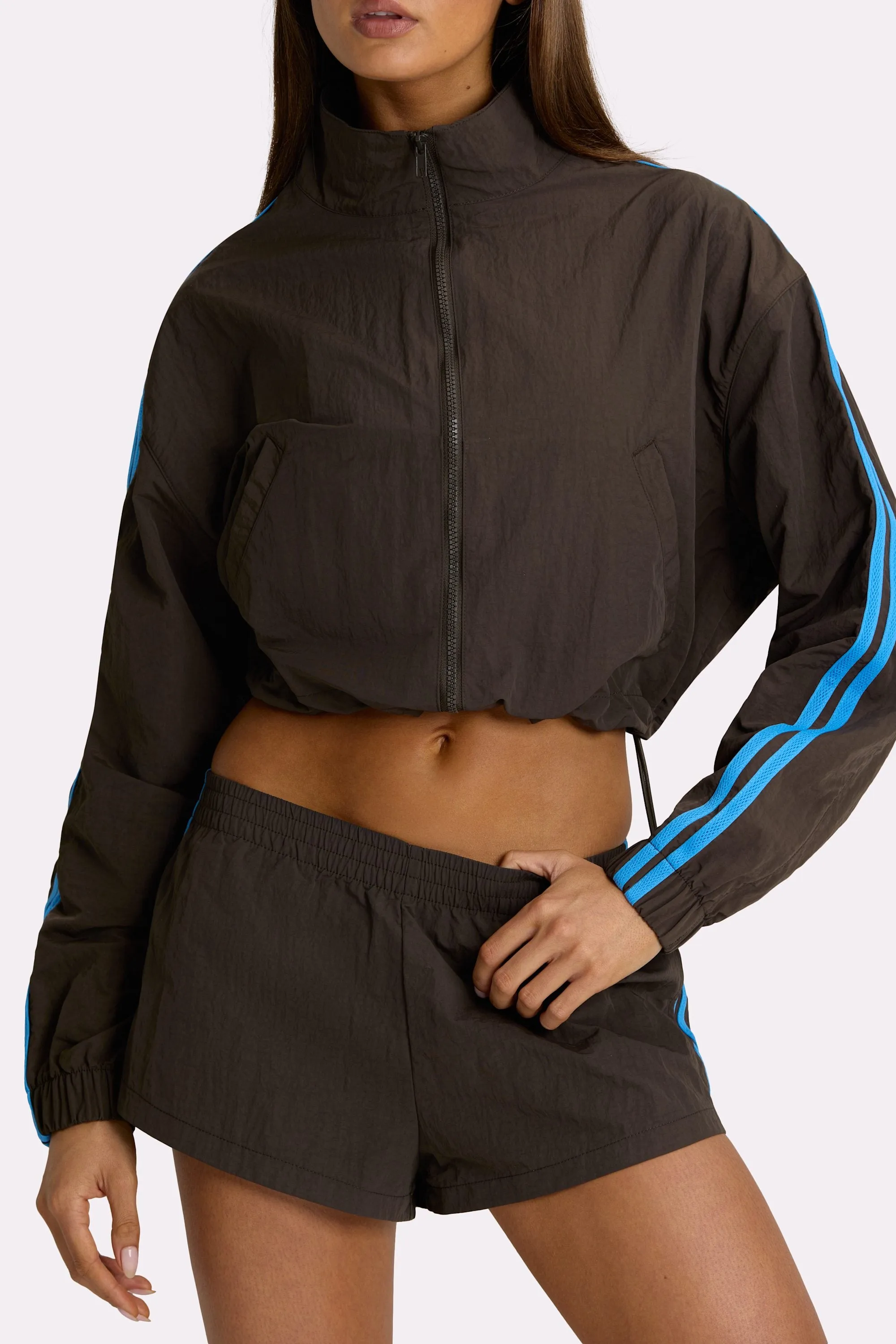 Woven Track Shorts in Truffle sold by Bo + Tee product image thumbnail 4