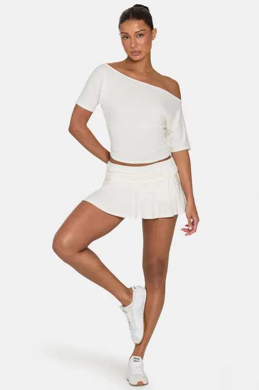 ButterCloud™ Mini Skort in Coconut made by Bo + Tee