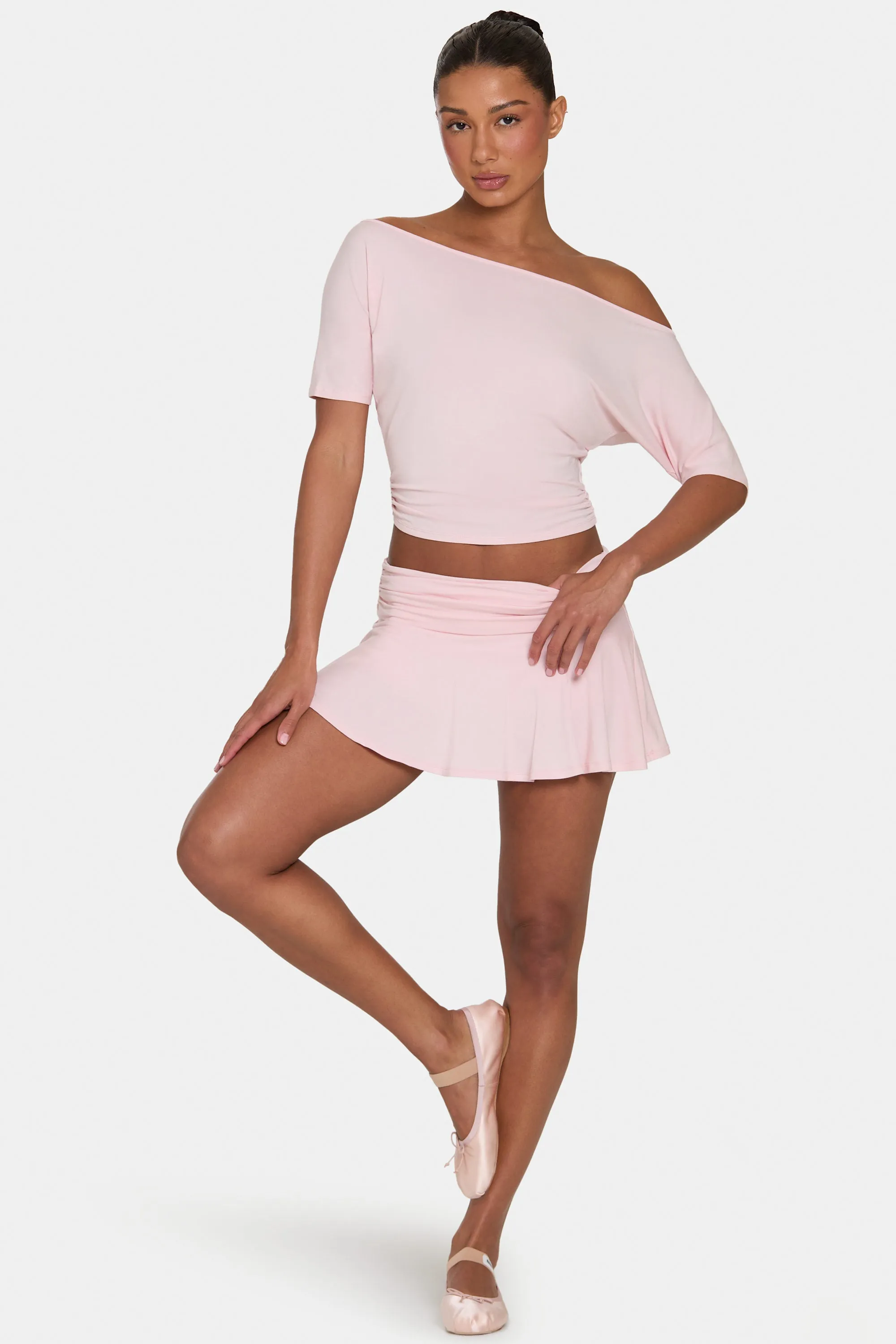 ButterCloud™ Mini Skort in Blush sold by Bo + Tee