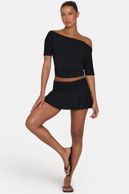ButterCloud™ Mini Skort in Black made by Bo + Tee