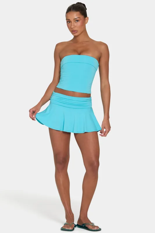 ButterCloud™ Mini Skort in Aqua made by Bo + Tee