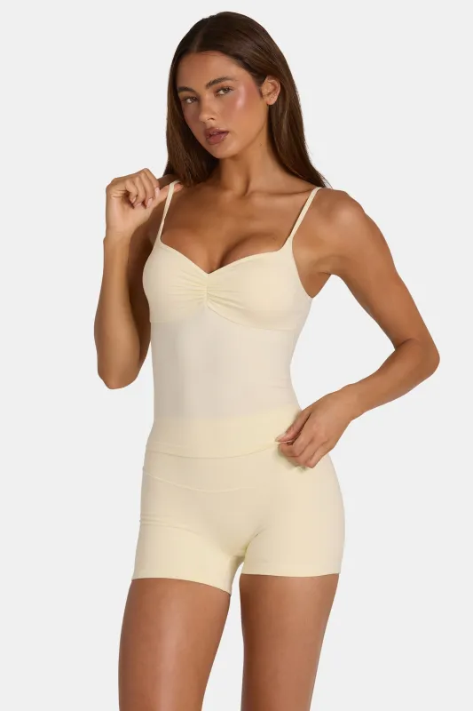 Soft Active Tank Top in Lemon Marl made by Bo + Tee
