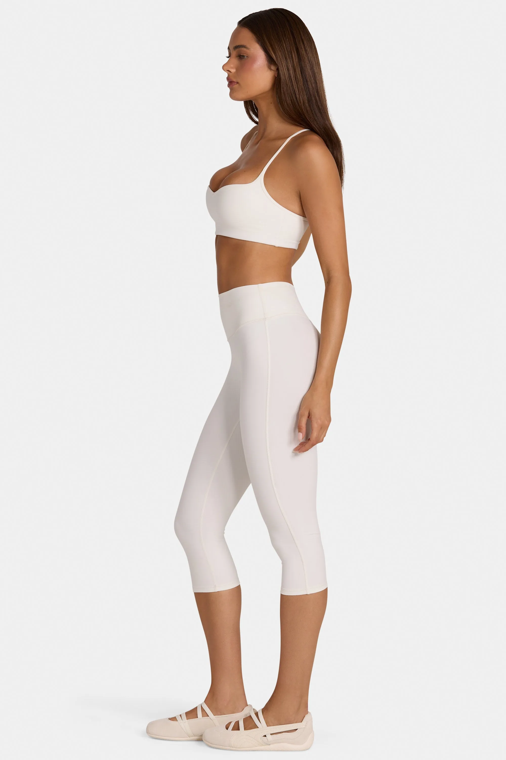 Soft Active Capri Leggings in Coconut sold by Bo + Tee product image thumbnail 3