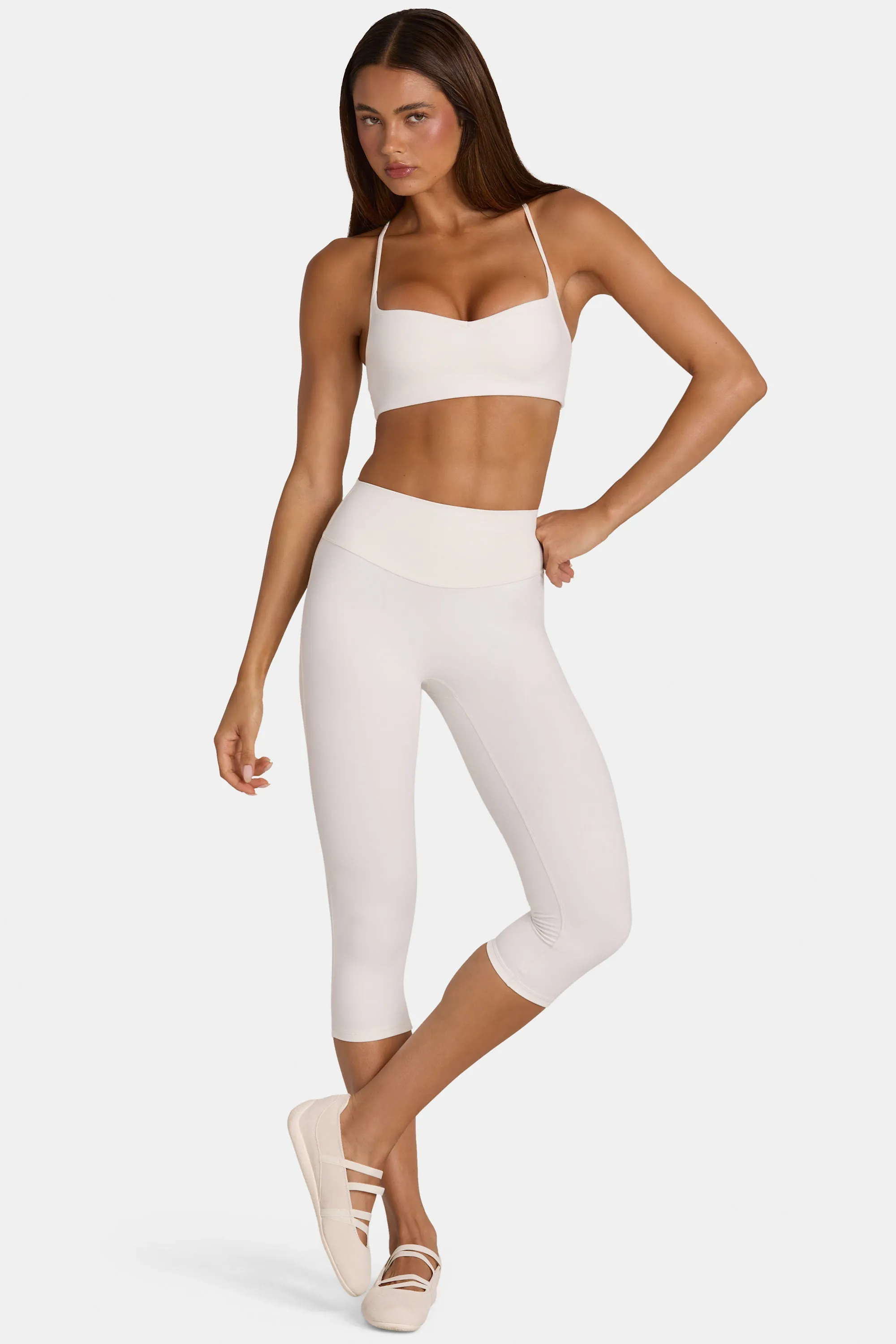 Soft Active Capri Leggings in Coconut sold by Bo + Tee product image thumbnail 5
