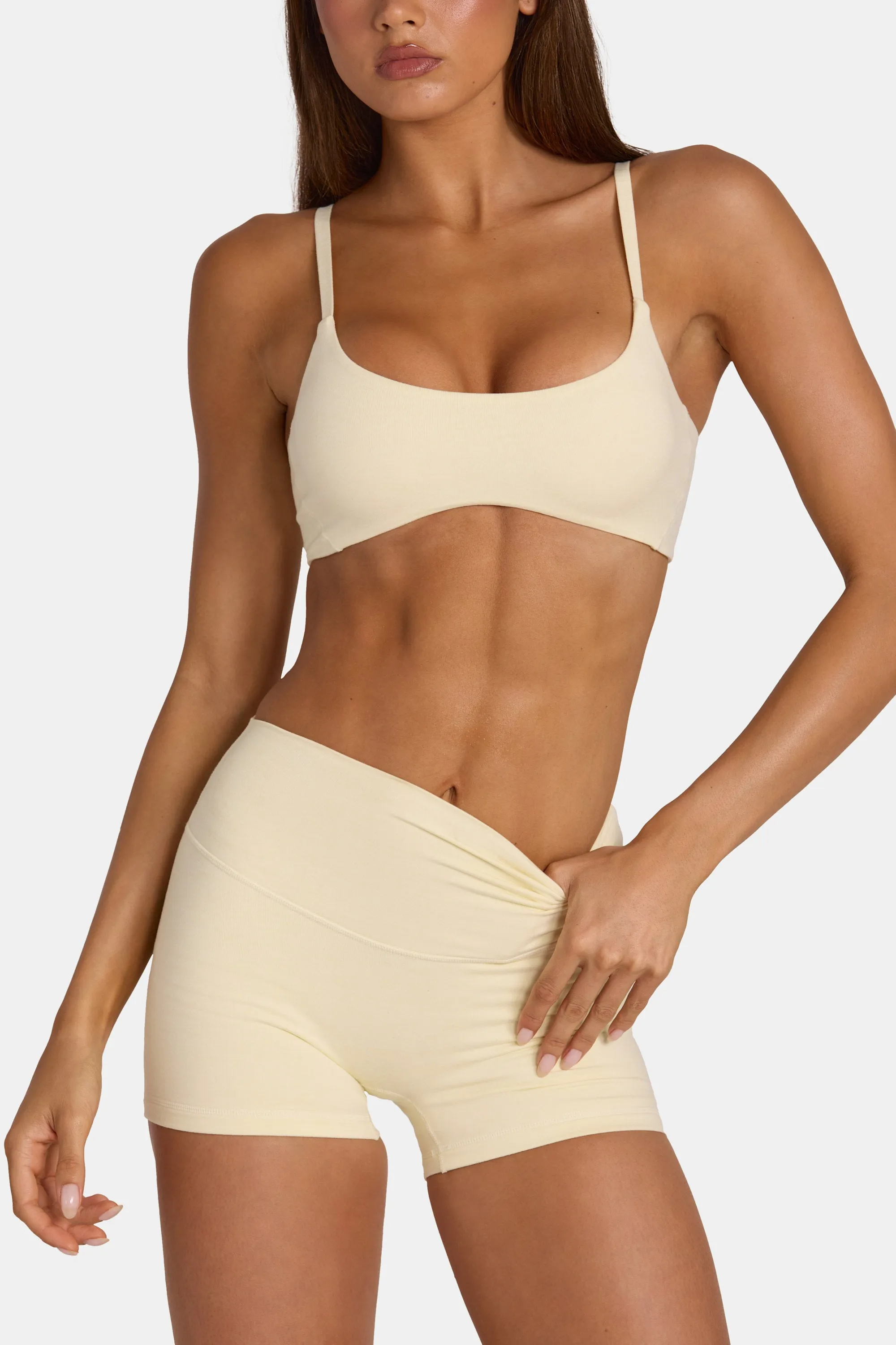 Soft Active Low-Impact Sports Bra in Lemon Marl sold by Bo + Tee product image thumbnail 4