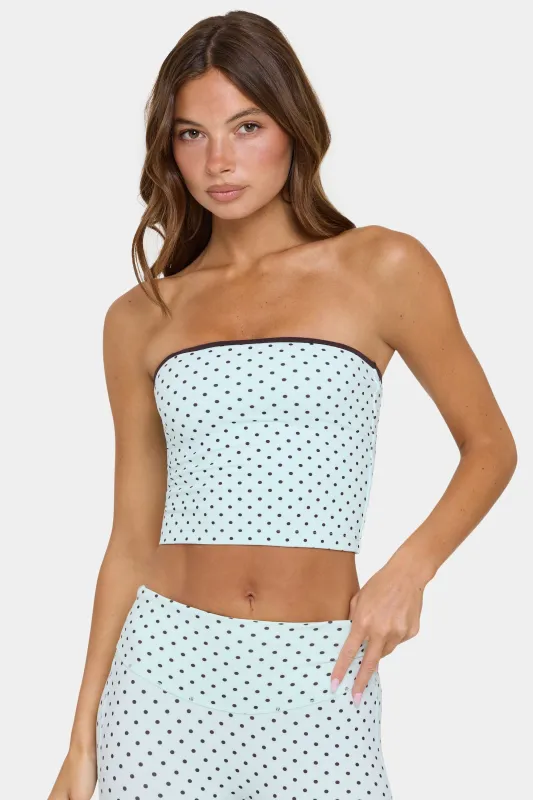 Soft Active Bandeau Top in Mint Chip made by Bo + Tee
