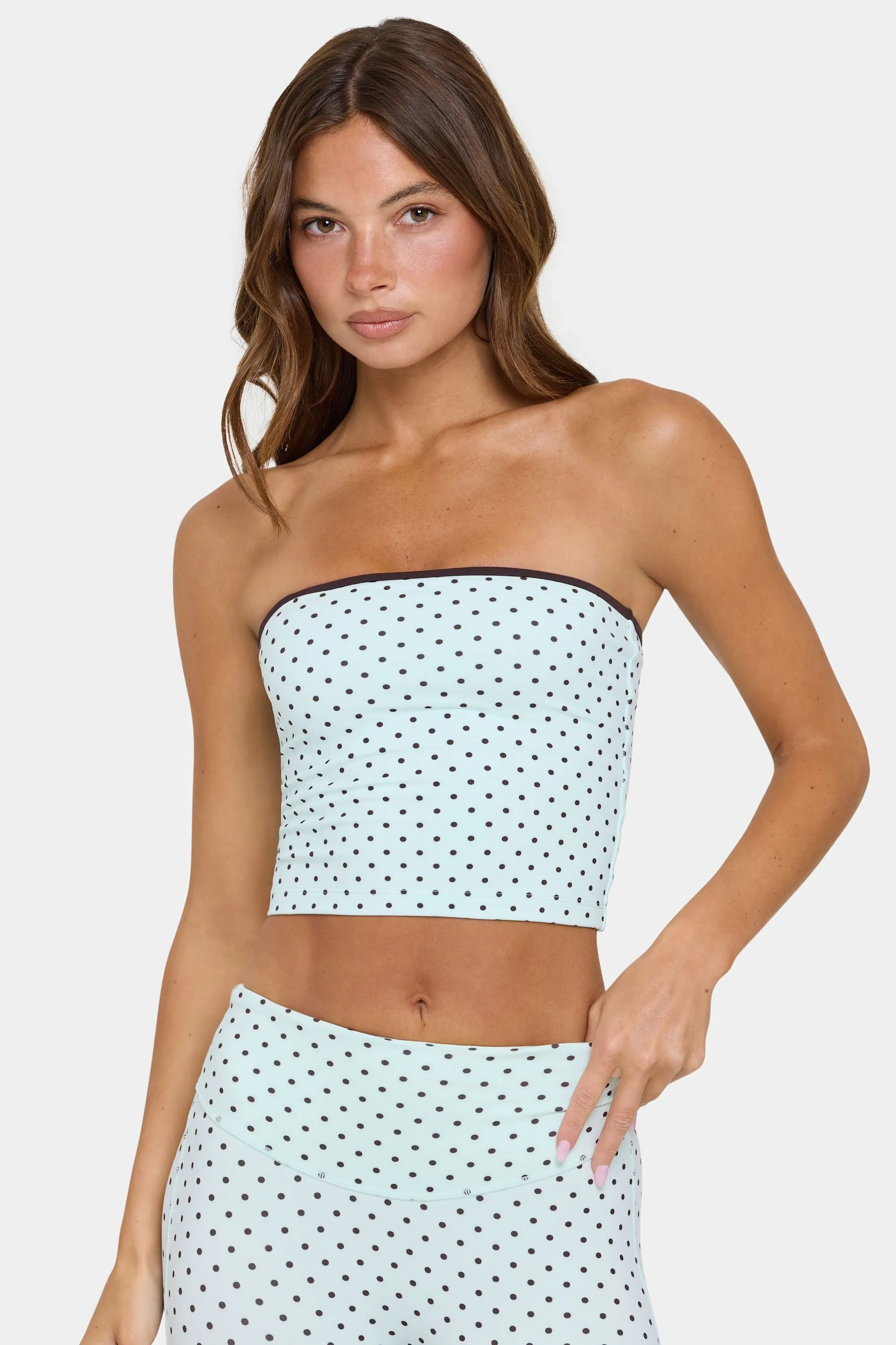 Soft Active Bandeau Top in Mint Chip sold by Bo + Tee