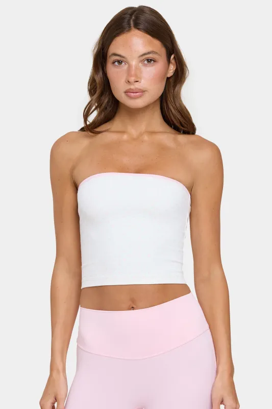 Soft Active Bandeau Top in Cotton Candy made by Bo + Tee