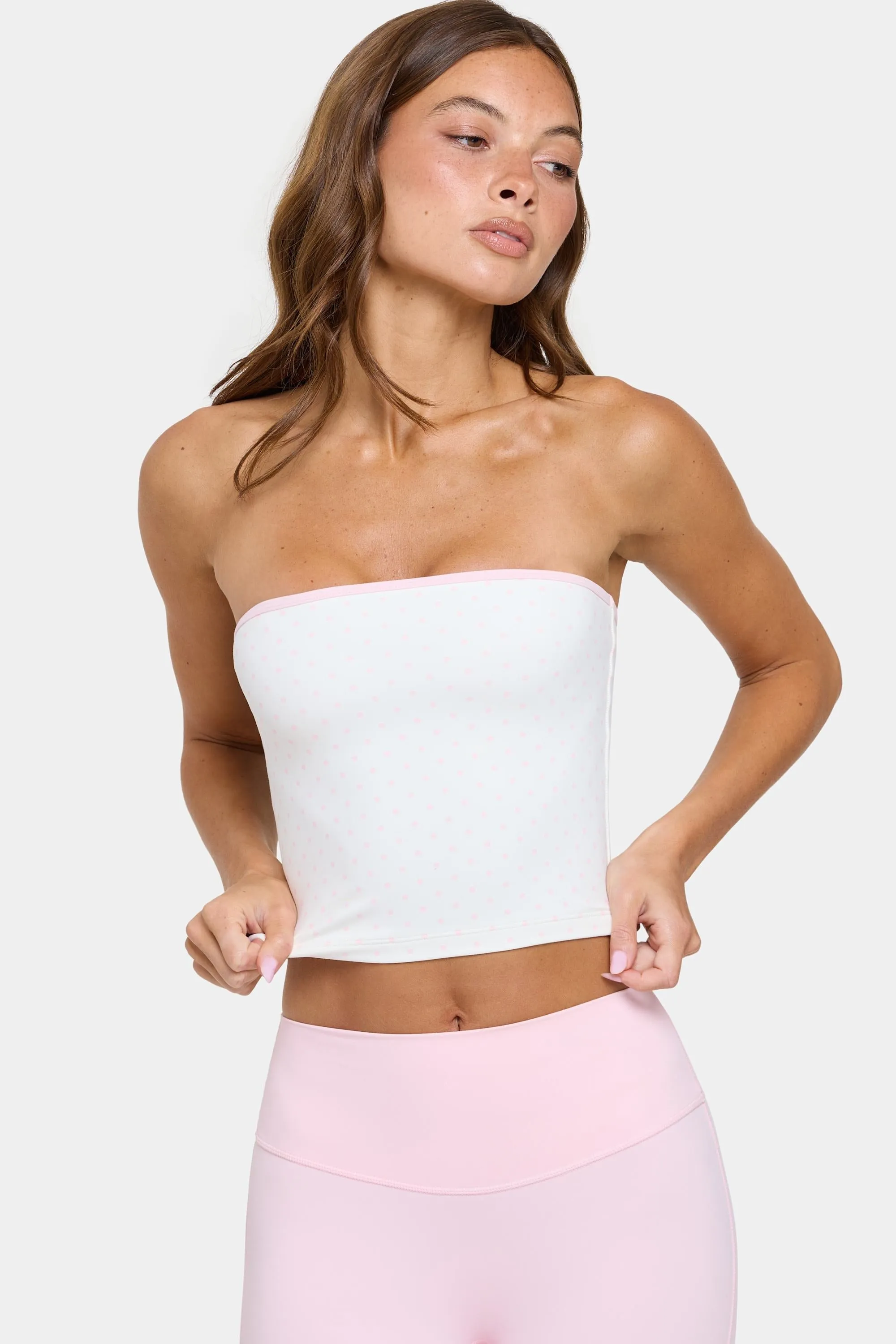 Soft Active Bandeau Top in Cotton Candy sold by Bo + Tee product image thumbnail 5