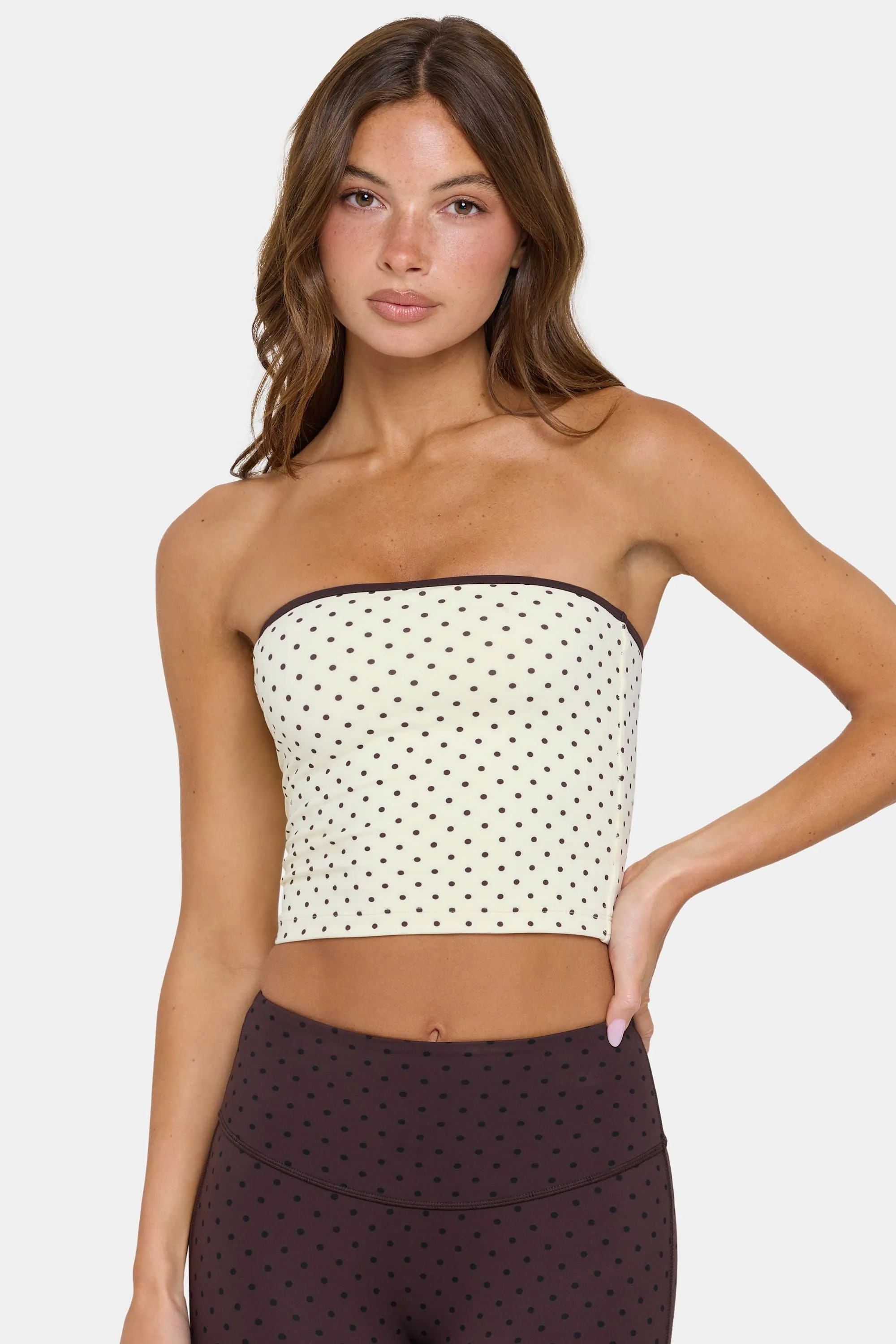 Soft Active Bandeau Top in Cookie Butter sold by Bo + Tee product image thumbnail 5