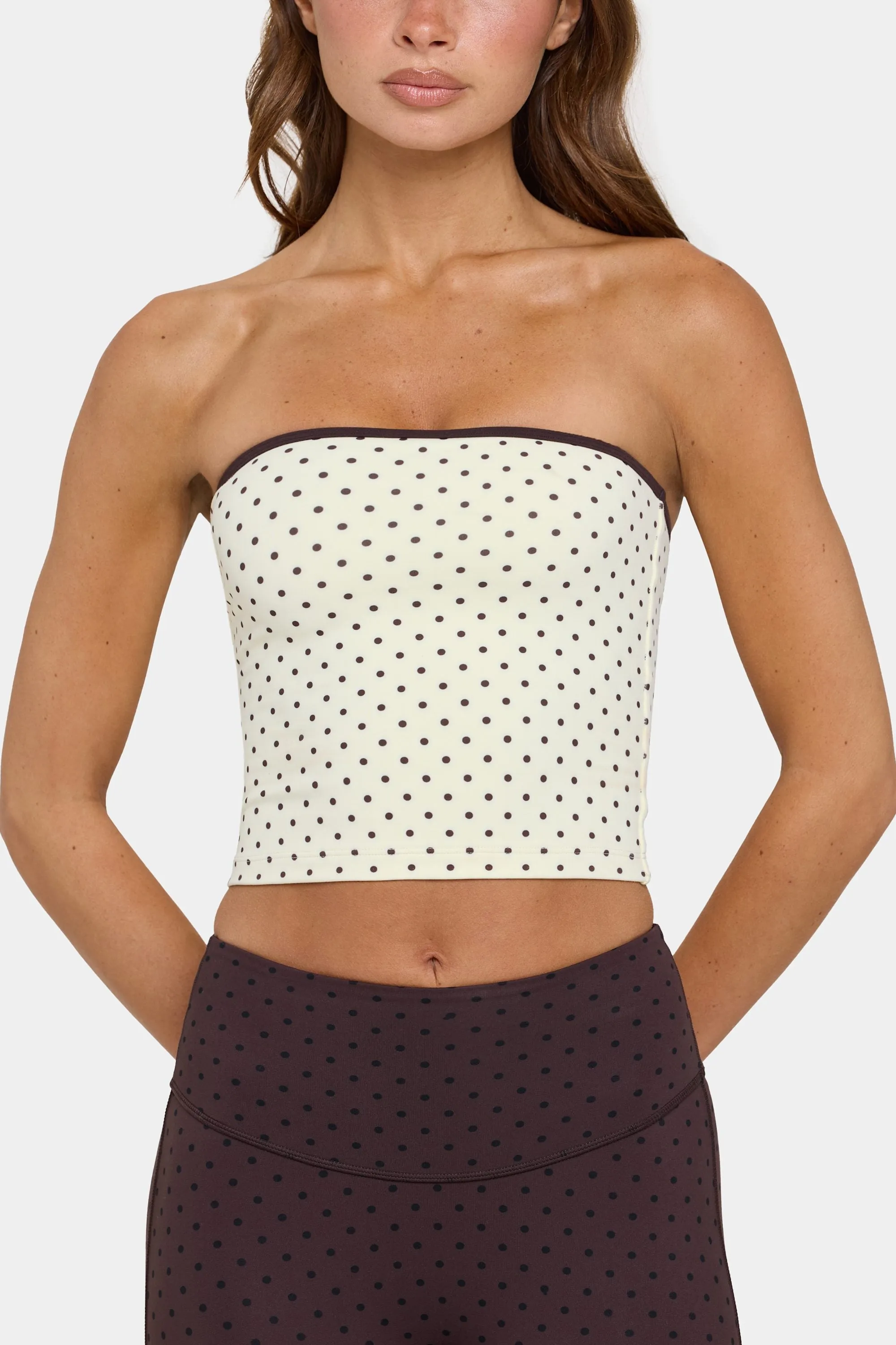 Soft Active Bandeau Top in Cookie Butter sold by Bo + Tee product image thumbnail 2