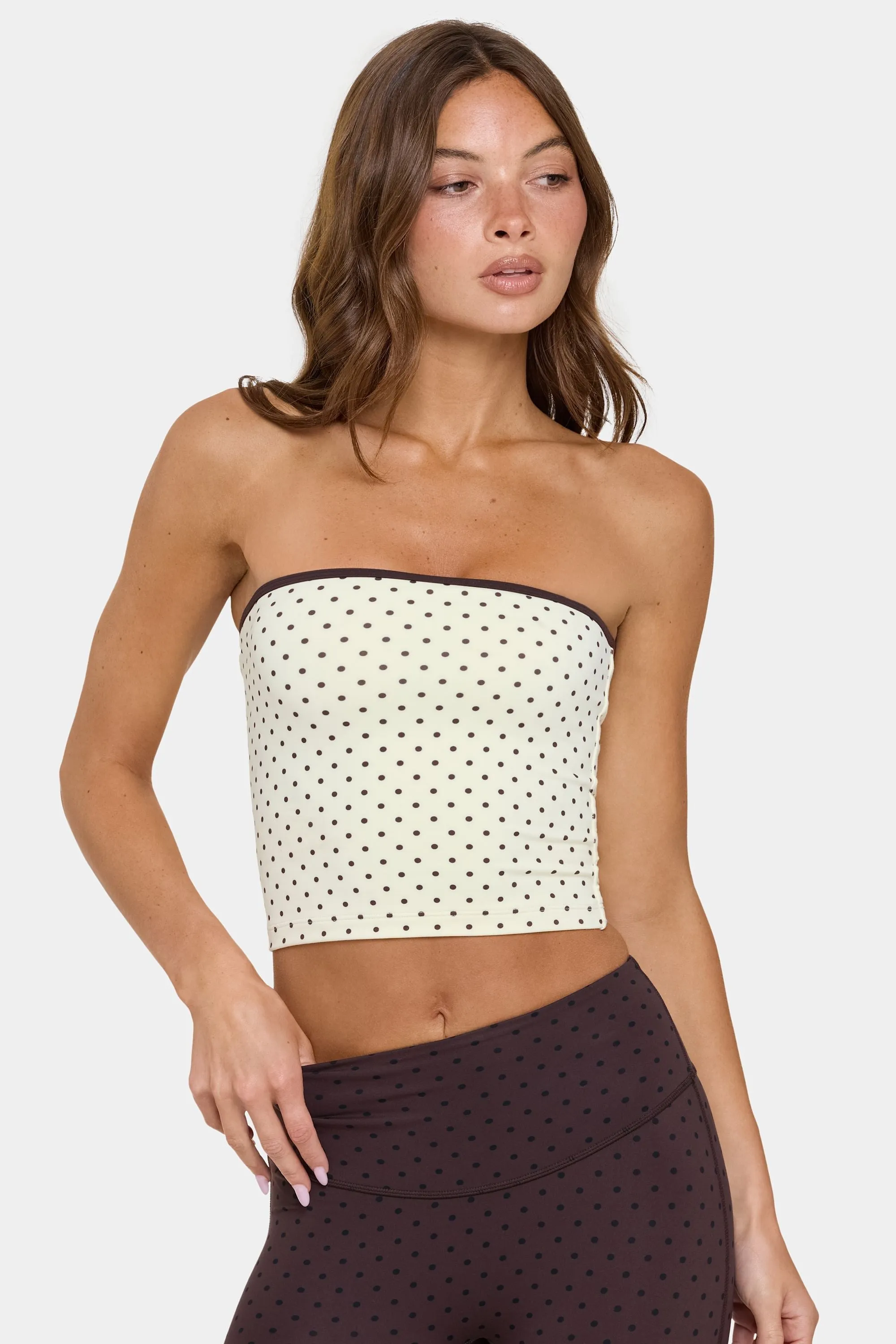 Soft Active Bandeau Top in Cookie Butter sold by Bo + Tee
