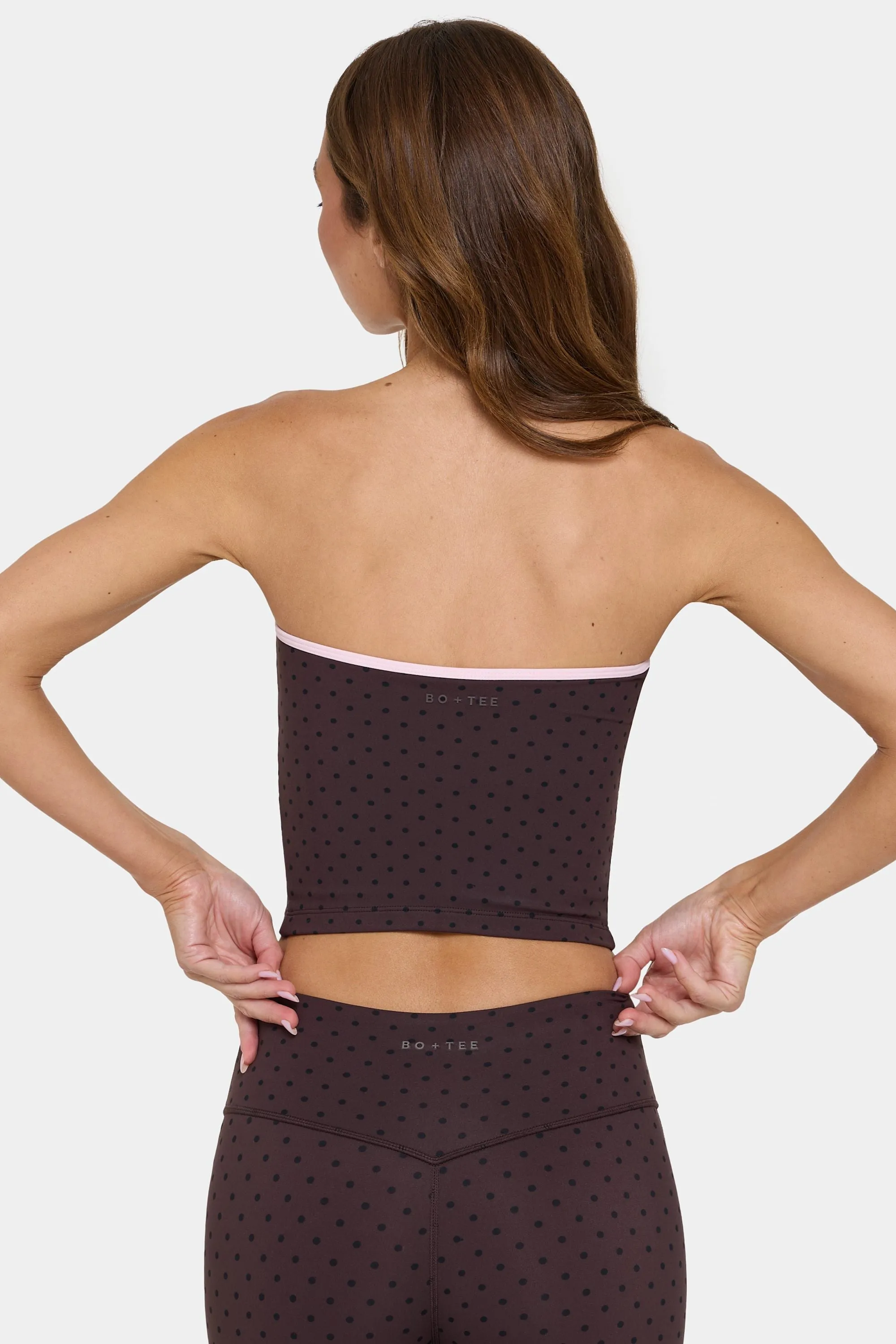 Soft Active Bandeau Top in Choc Chip sold by Bo + Tee product image thumbnail 3