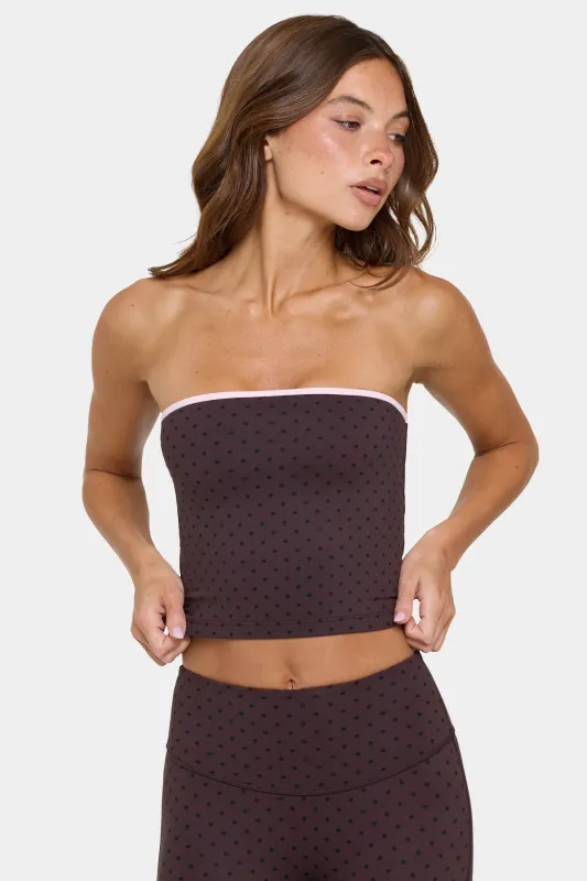 Soft Active Bandeau Top in Choc Chip made by Bo + Tee