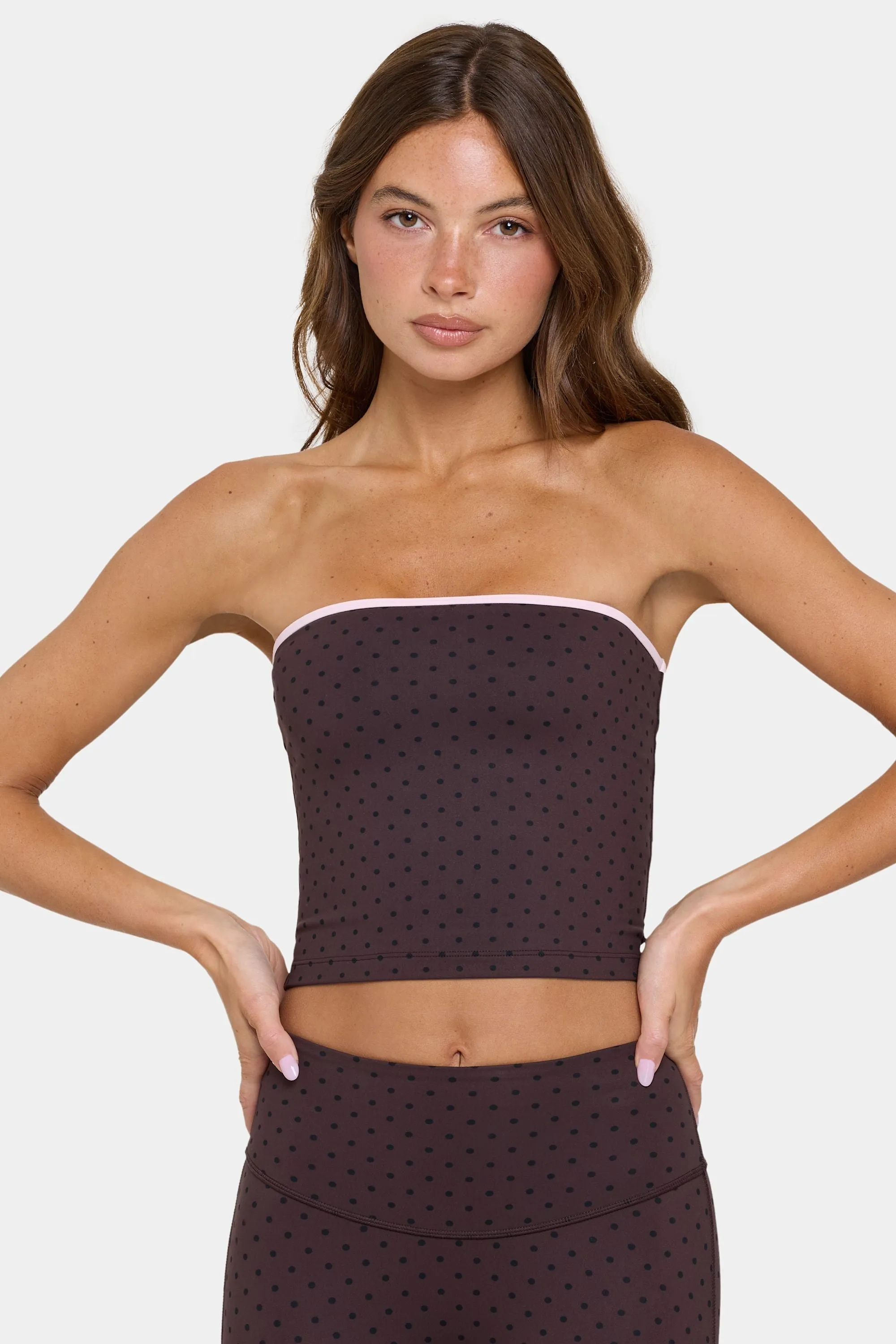 Soft Active Bandeau Top in Choc Chip sold by Bo + Tee product image thumbnail 5