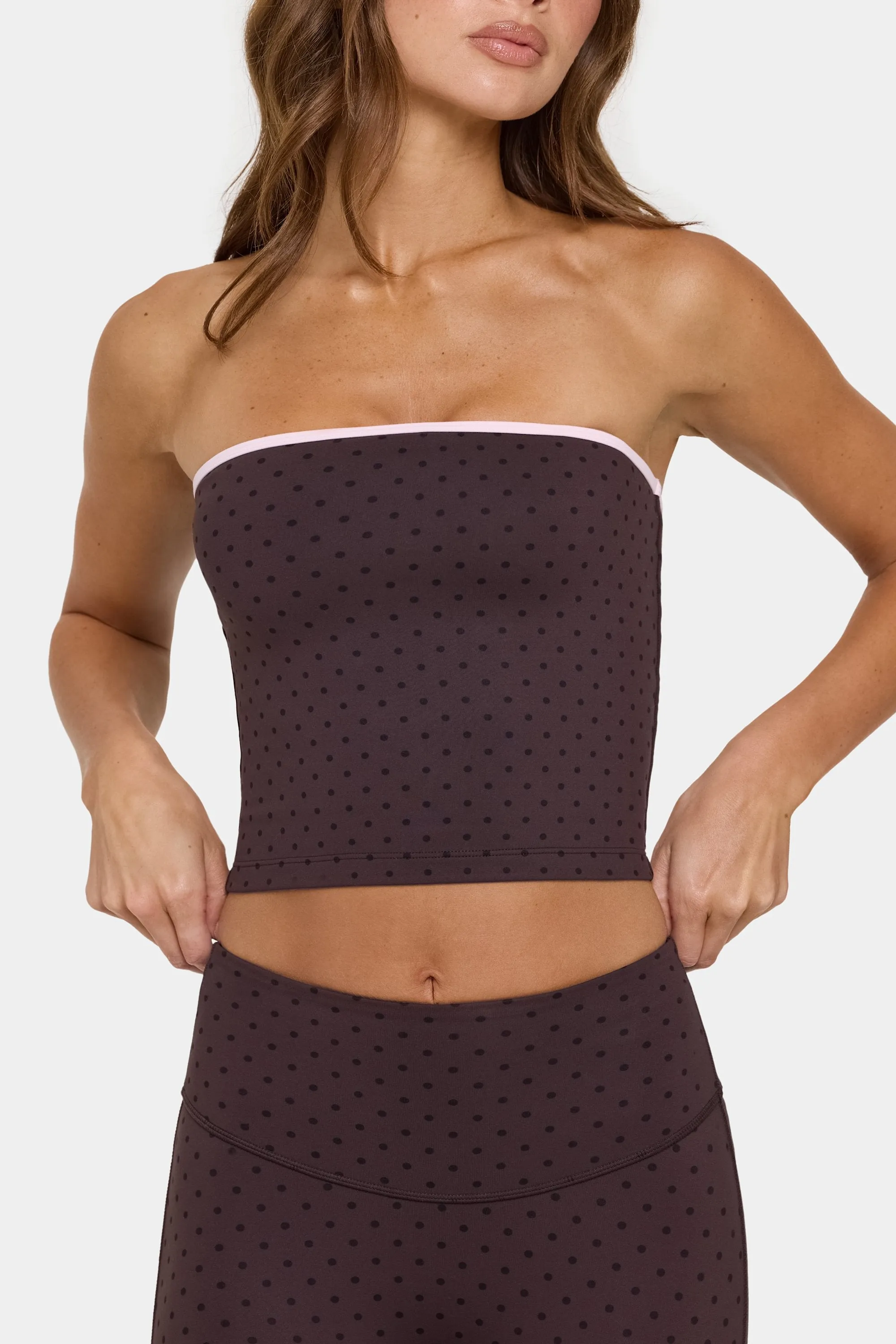 Soft Active Bandeau Top in Choc Chip sold by Bo + Tee product image thumbnail 2