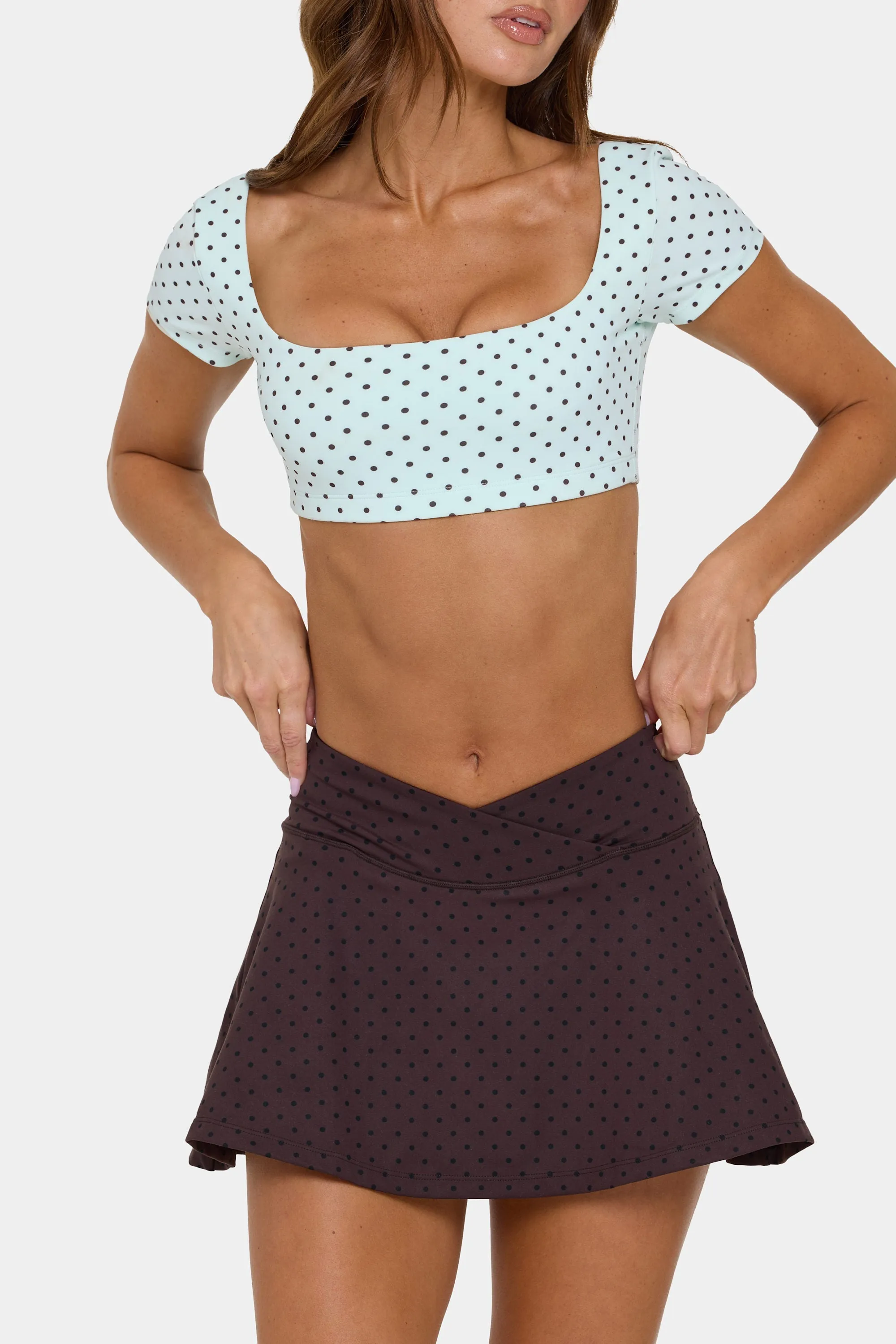 Soft Active Cap Sleeve Crop Top in Mint Chip sold by Bo + Tee product image thumbnail 2