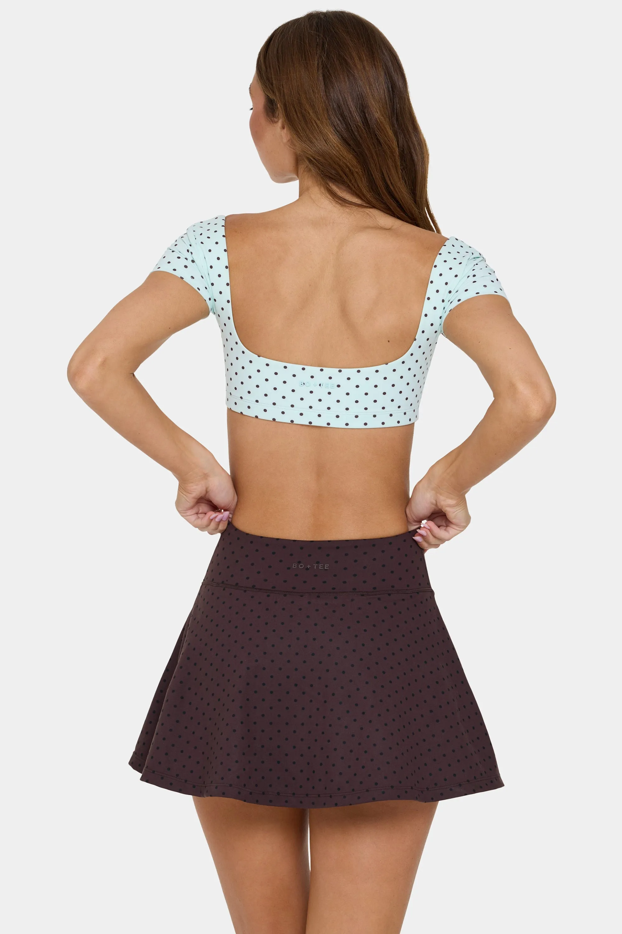 Soft Active Cap Sleeve Crop Top in Mint Chip sold by Bo + Tee product image thumbnail 3