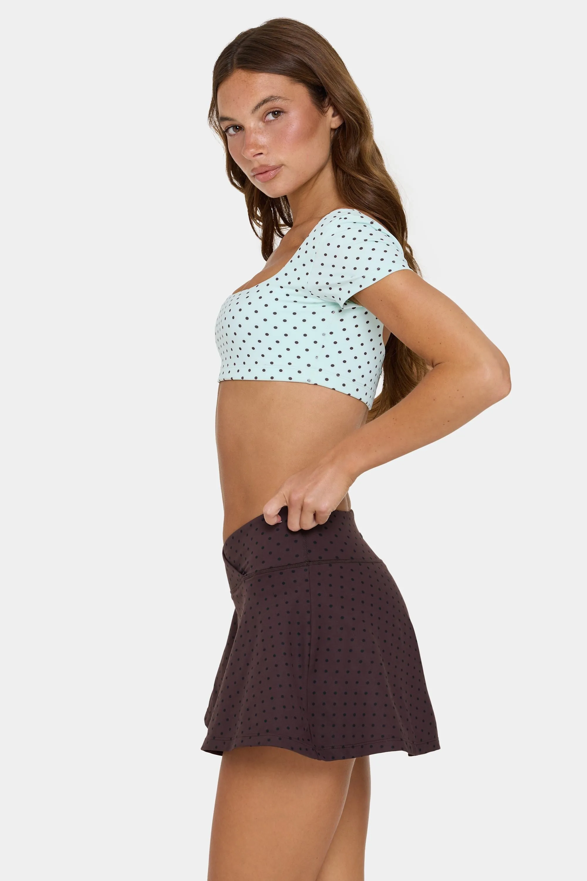 Soft Active Cap Sleeve Crop Top in Mint Chip sold by Bo + Tee product image thumbnail 4