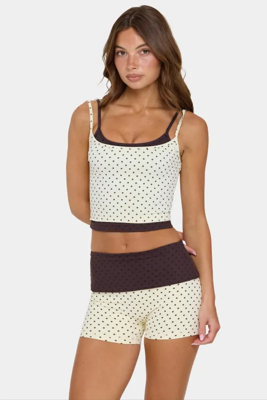 Soft Active Double-Layer Tank Top in Cookie Butter made by Bo + Tee