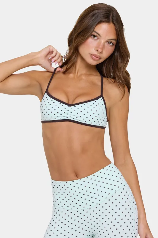 Soft Active Low-Impact Sports Bra in Mint Chip made by Bo + Tee
