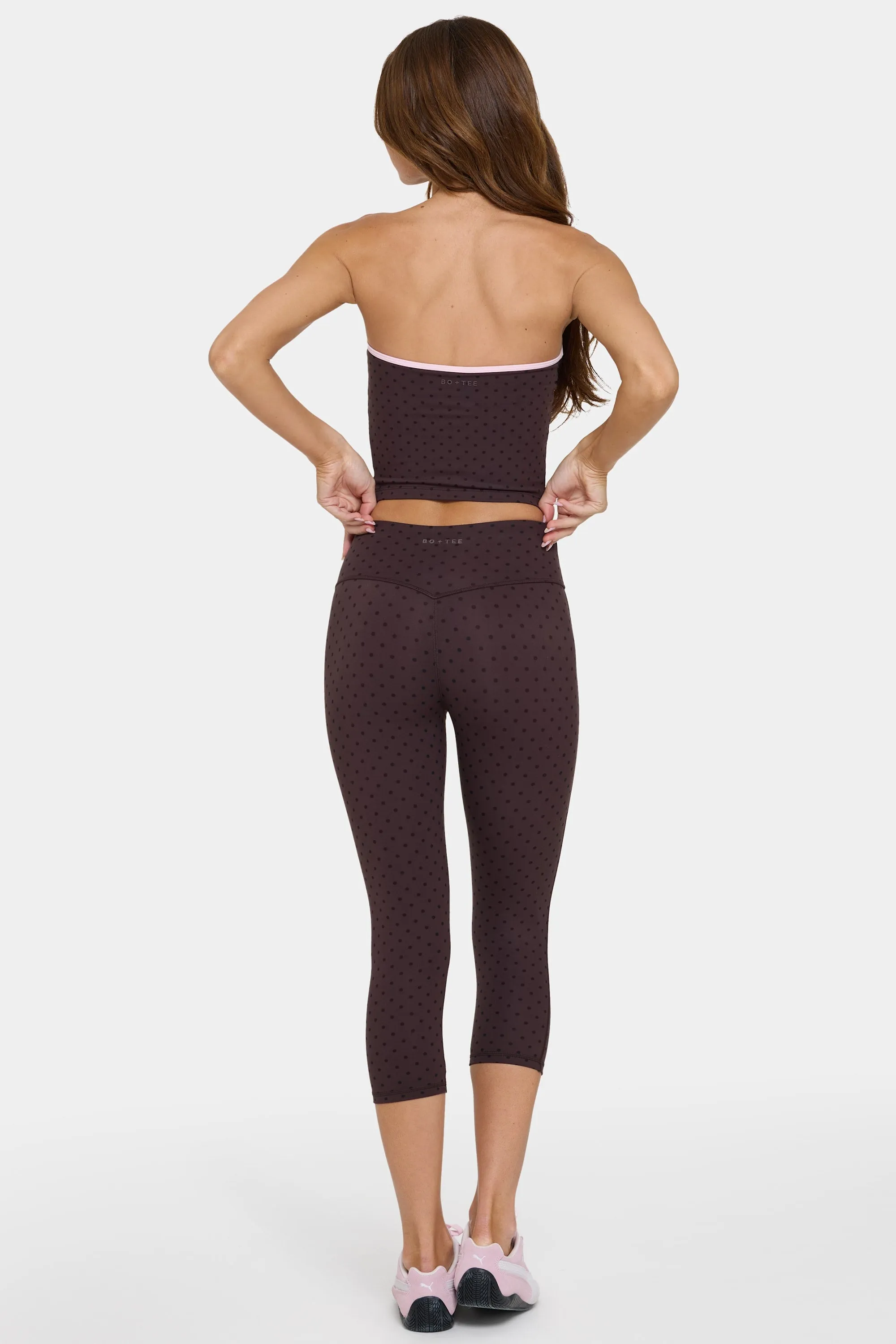 Soft Active Capri Leggings in Choc Chip sold by Bo + Tee product image thumbnail 2