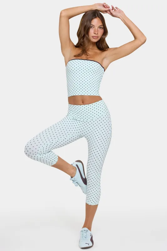 Soft Active Capri Leggings in Mint Chip made by Bo + Tee