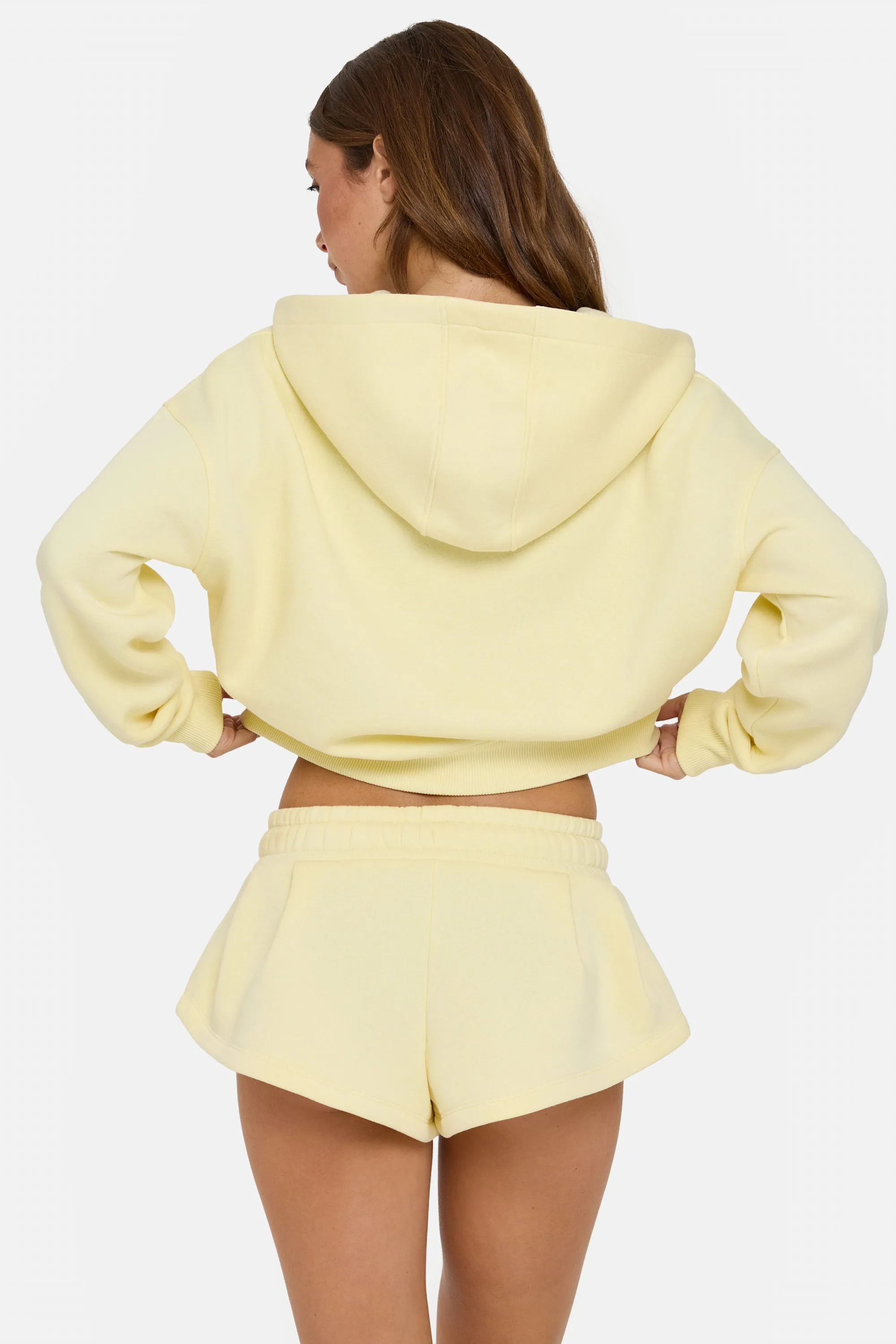 Mid-Rise Mini Shorts in Buttercream sold by Bo + Tee product image thumbnail 2