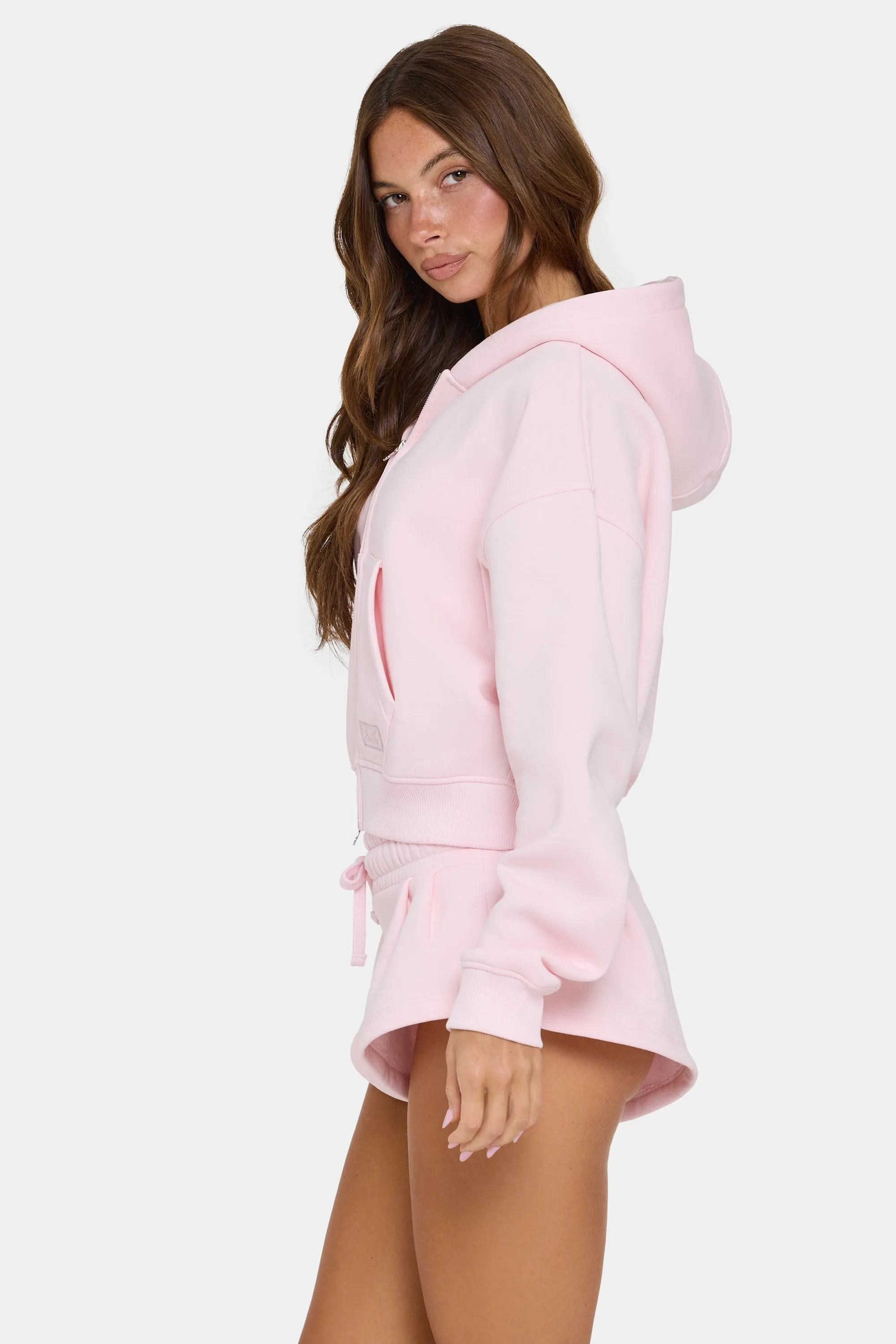 Oversized Zip-Up Hoodie in Sorbet sold by Bo + Tee product image thumbnail 4